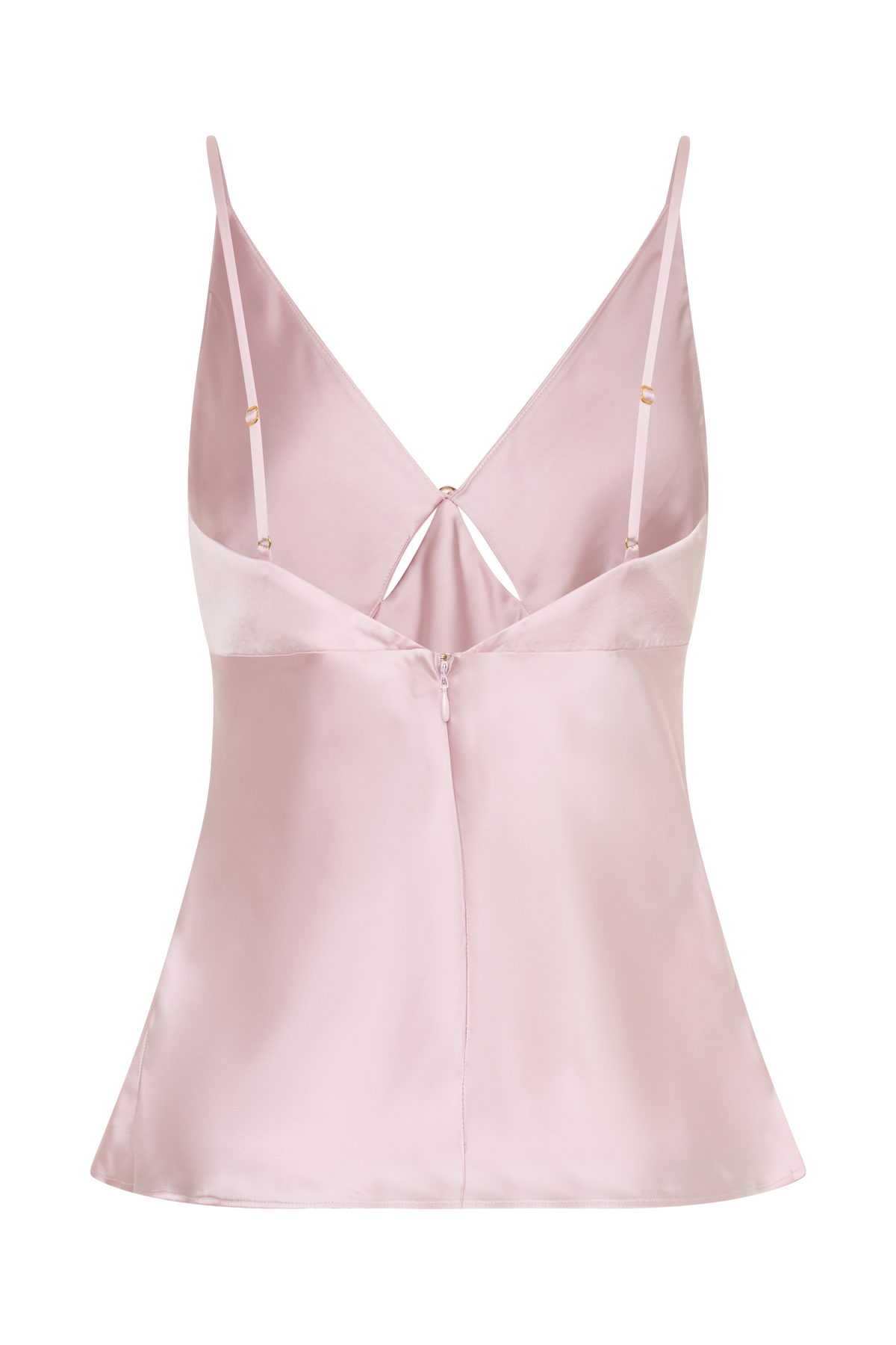 Hattie Satin Sleeveless Top - Pale Pink