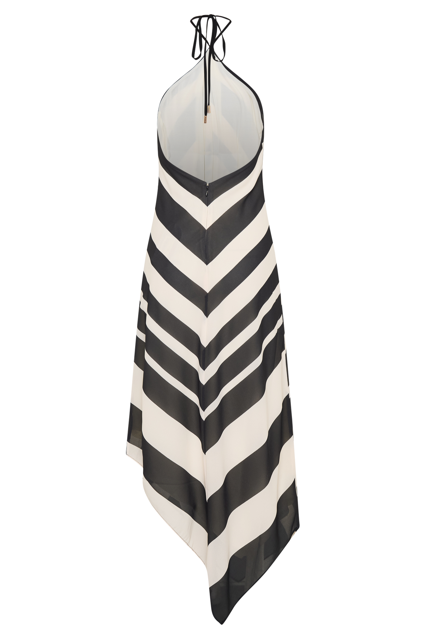 Hope Halter Midi Dress - Black/White