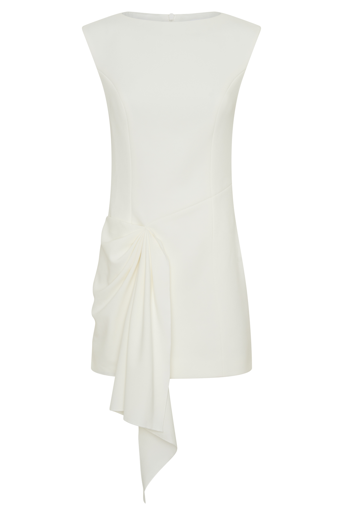 Jessica Crepe Draped Mini Dress - White