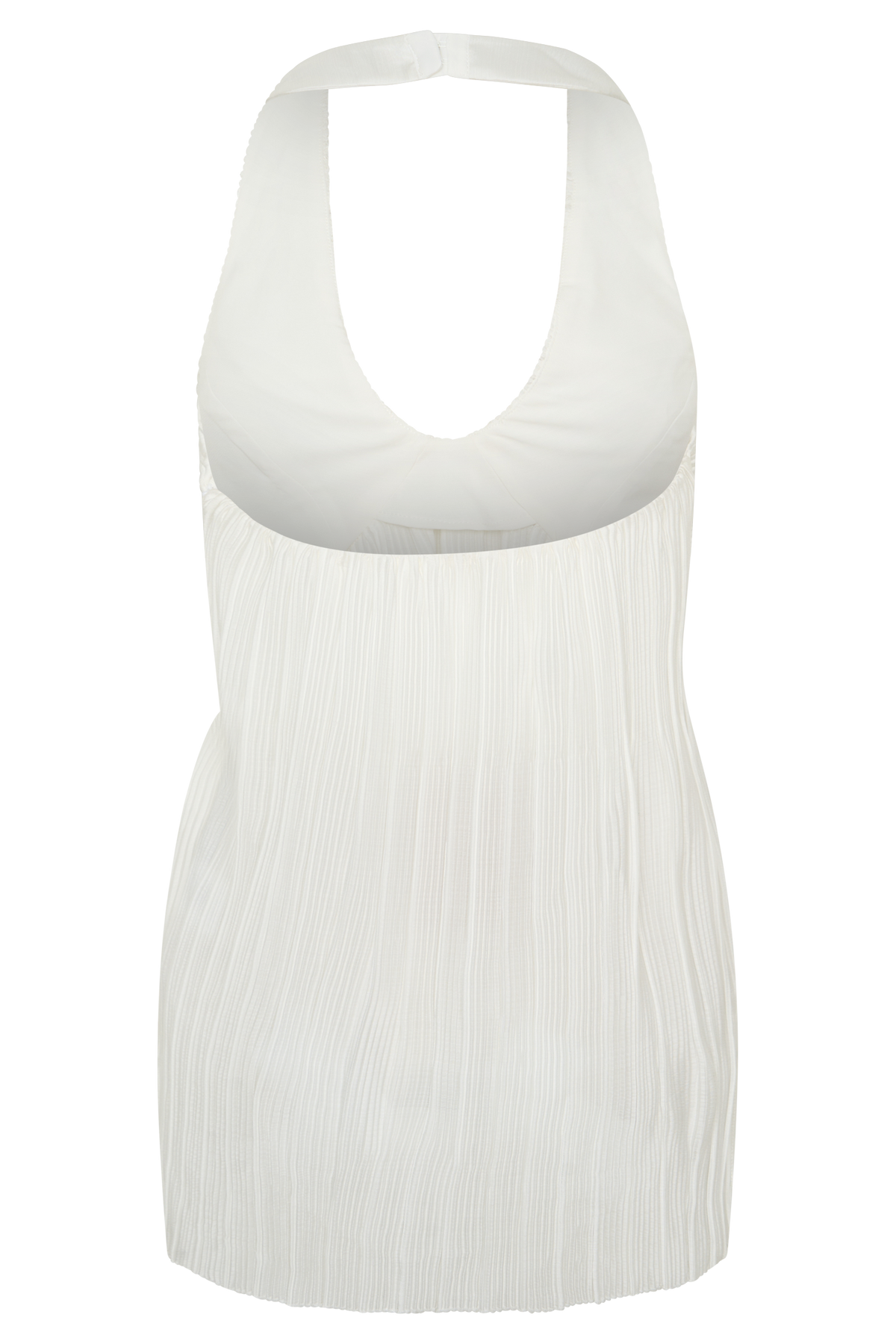 Jonah Halter Plisse Sleeveless Top - Ivory