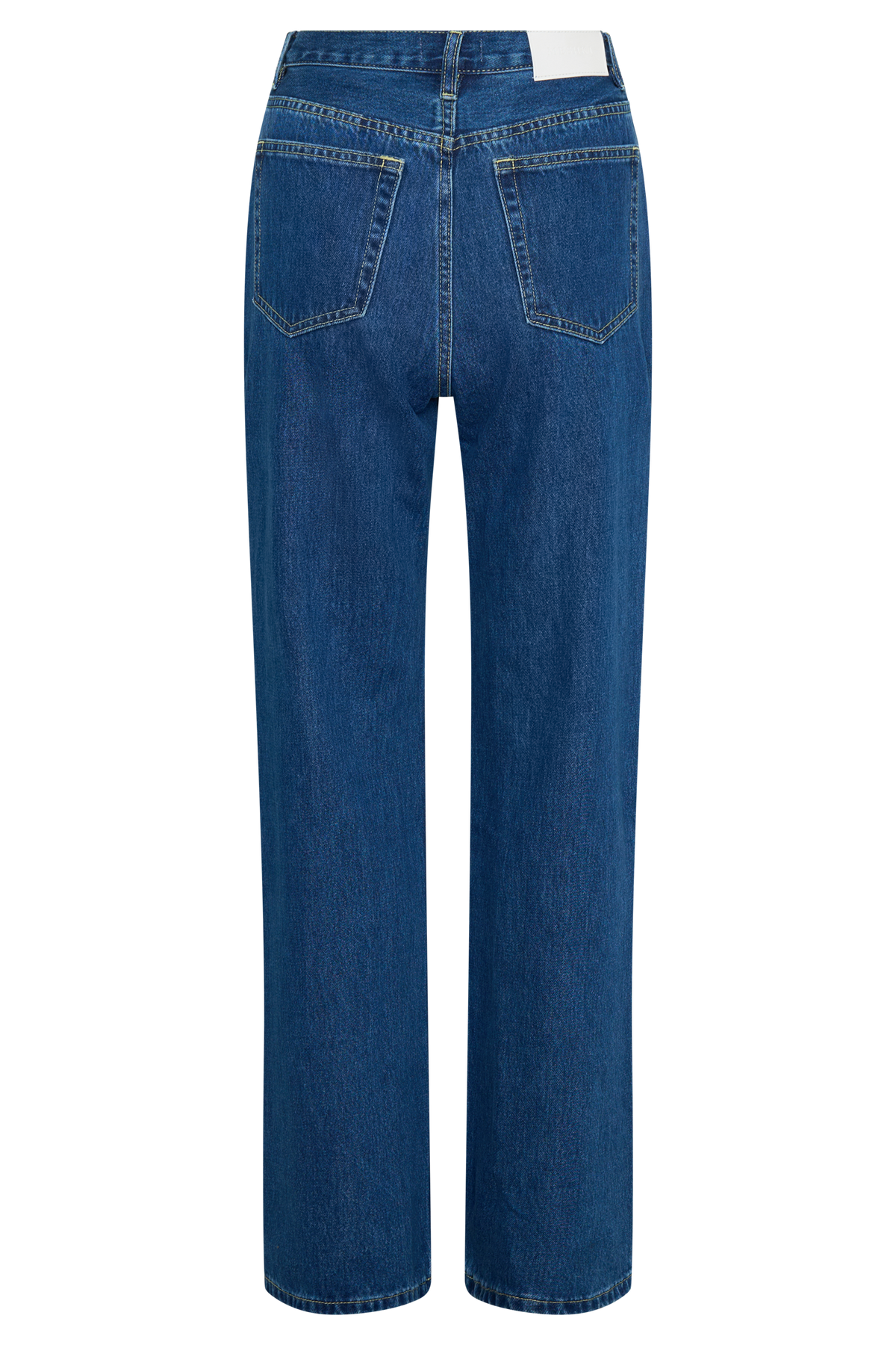 Janine High Waisted Straight Leg Jeans - Dark Blue