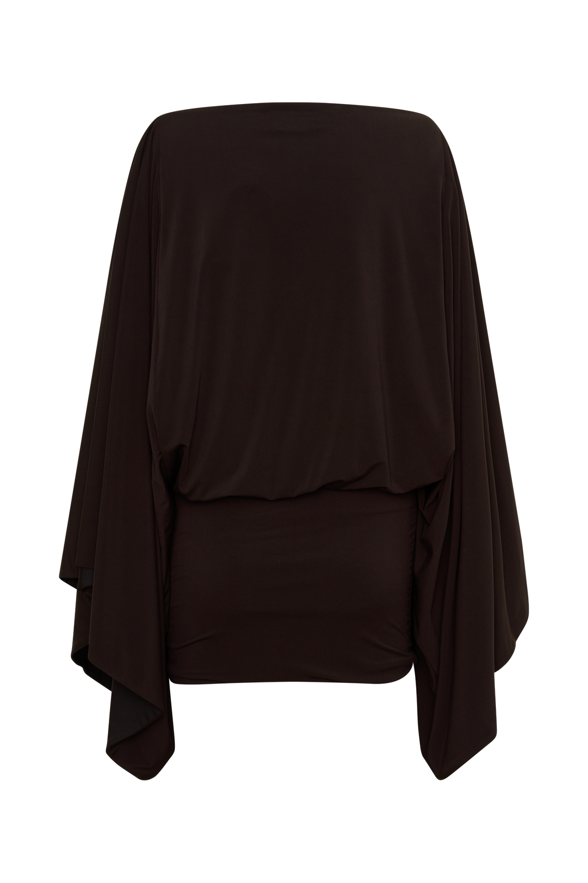 Jessy Draped Mini Dress - Dark Chocolate