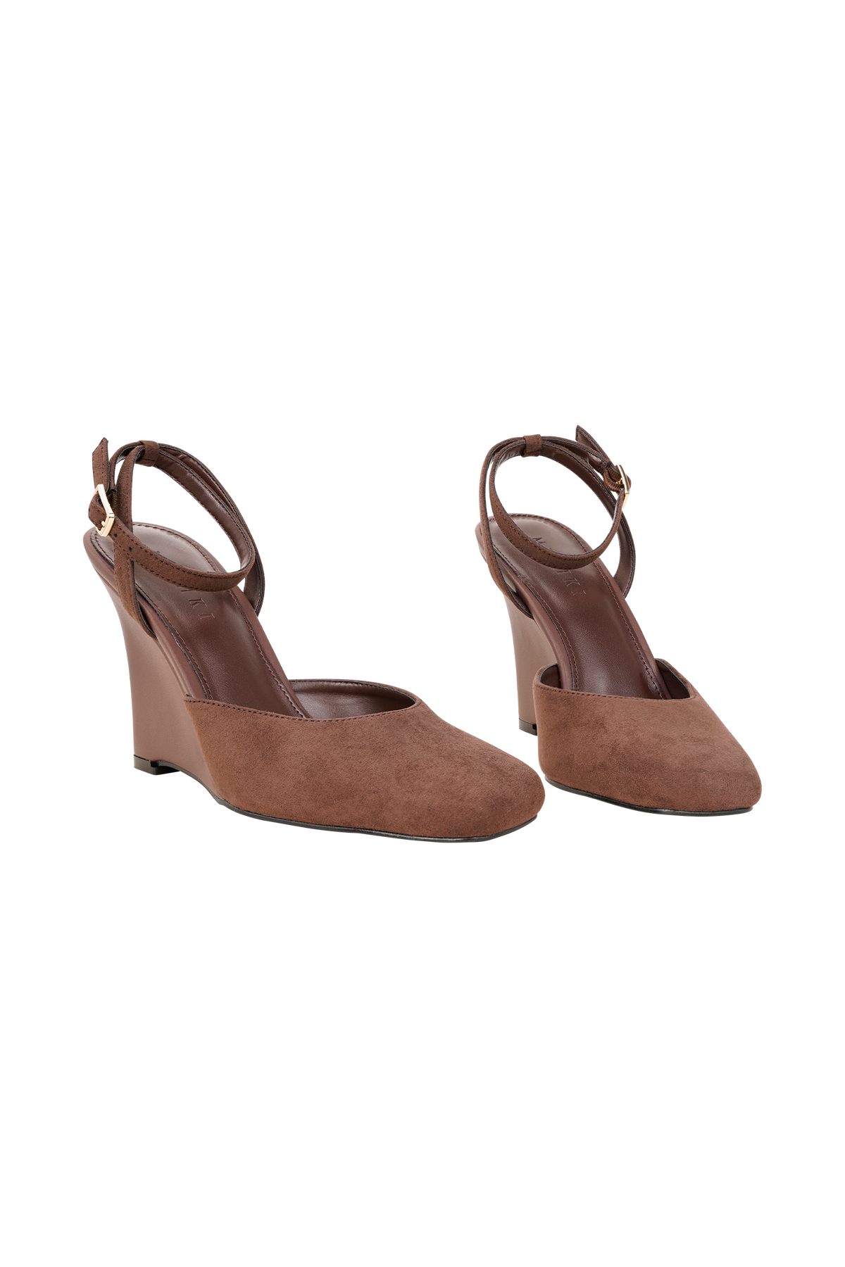 Kaleen Faux Suede Wedge Heel - Chocolate
