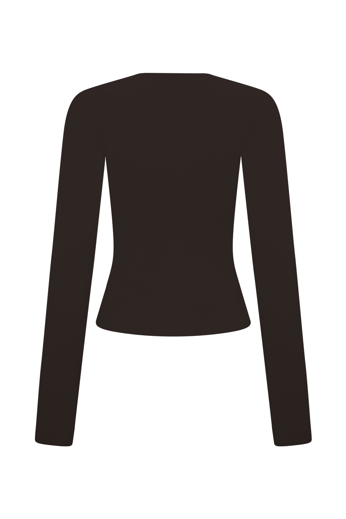 Kaylen Knit Long Sleeve Top - Dark Chocolate