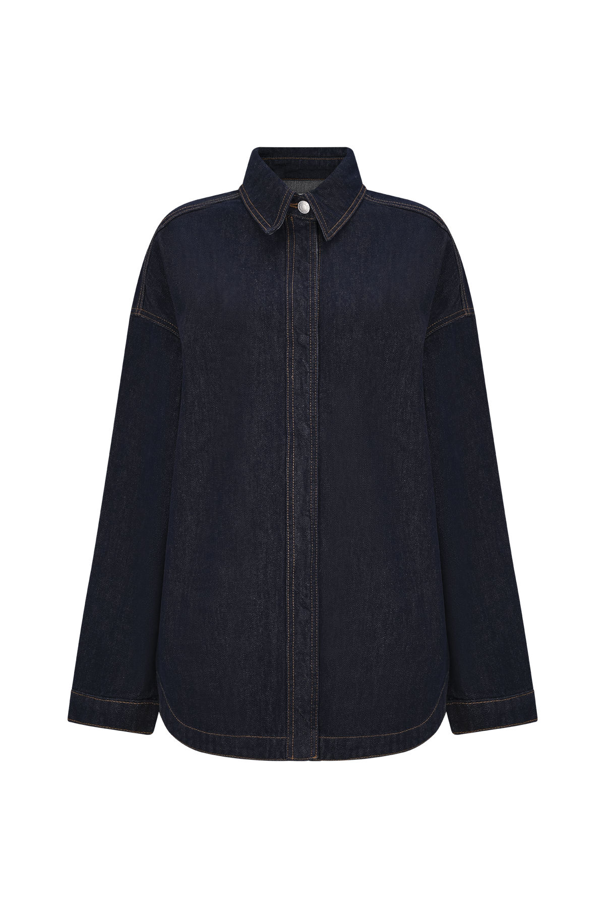 Lioda Oversized Denim Shirt - Washed Indigo Blue