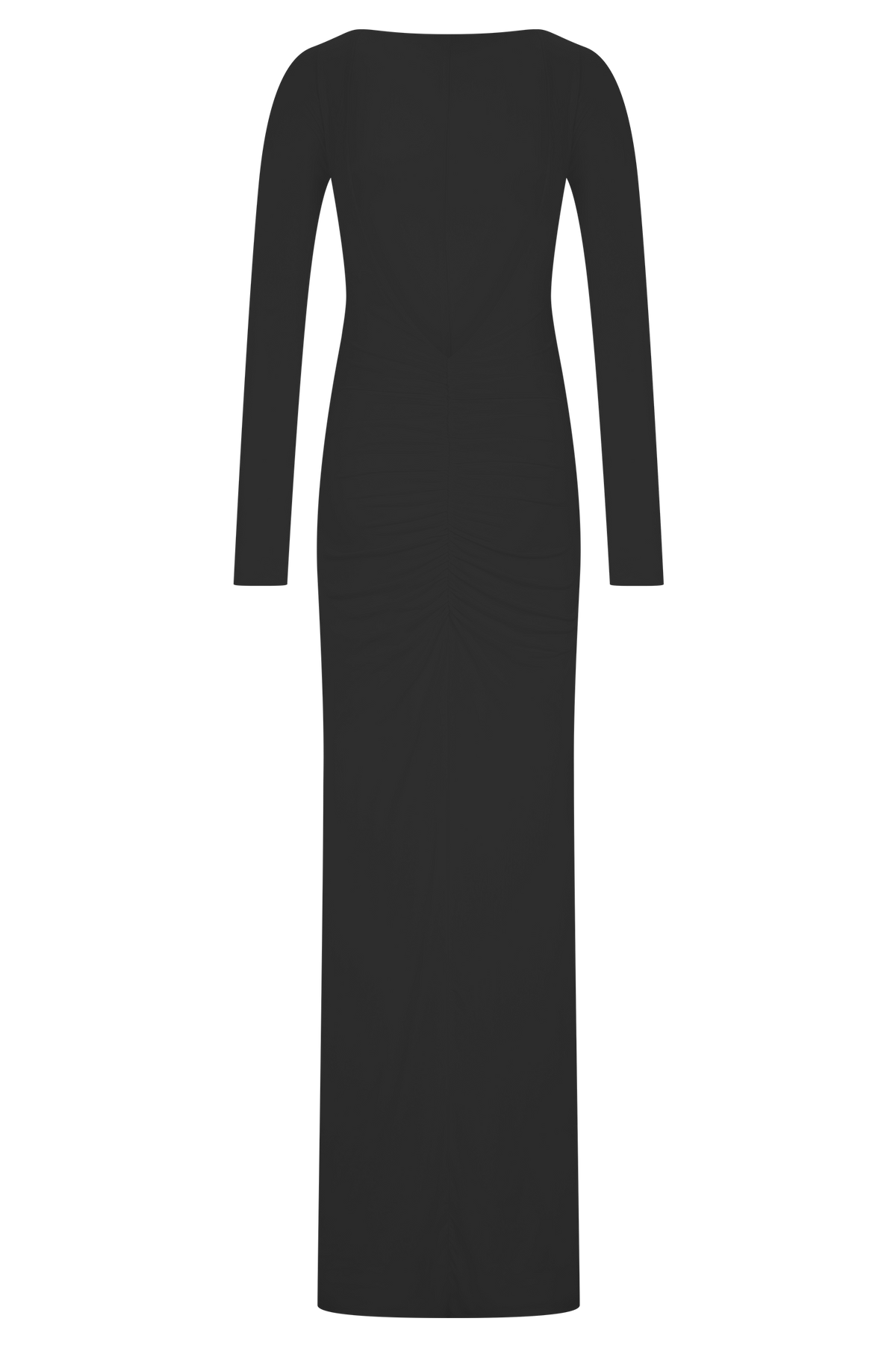 Louisa Long Sleeve Slinky Maxi Dress - Black