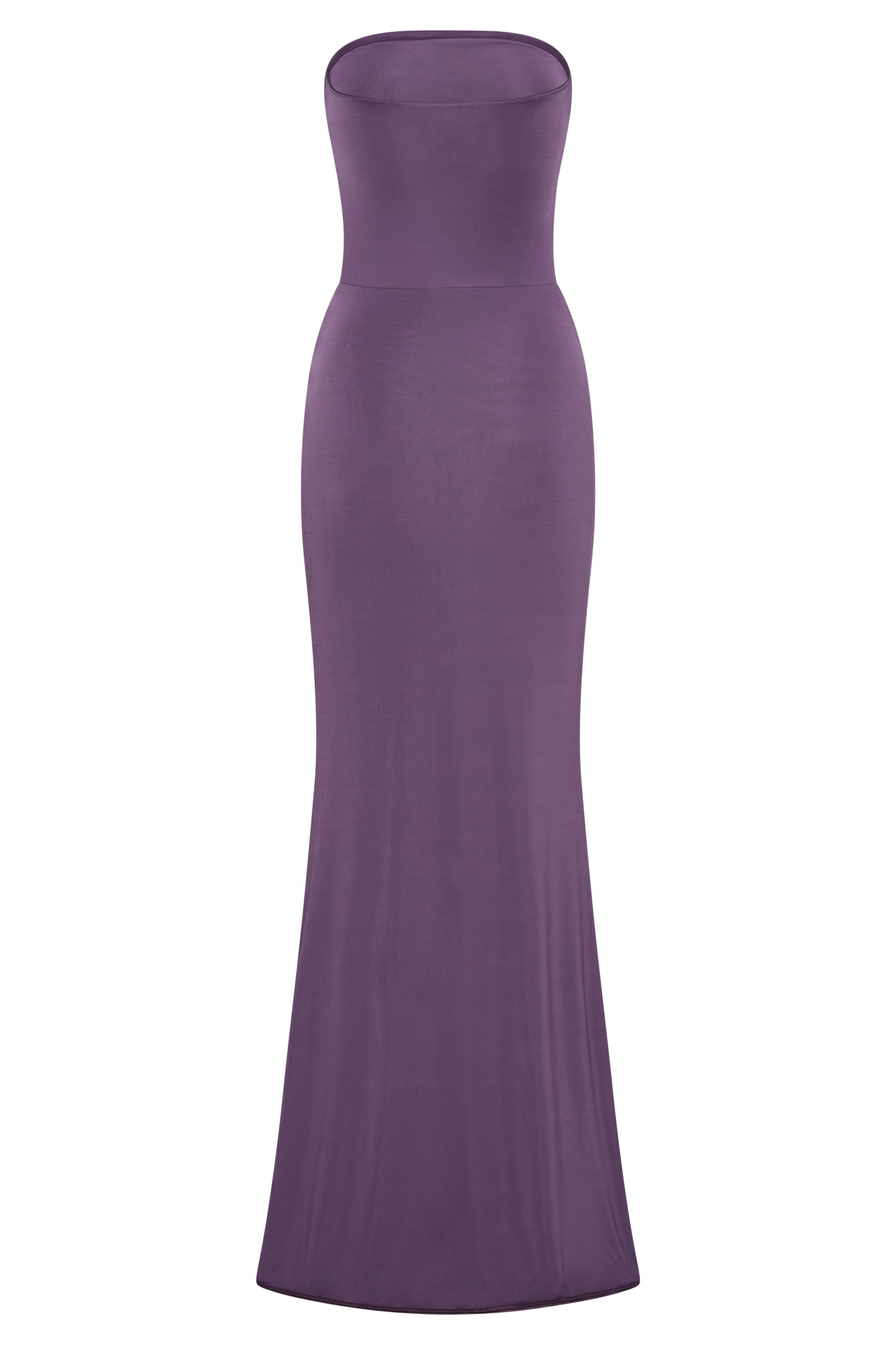 Madison Strapless Slinky Maxi Dress - Purple