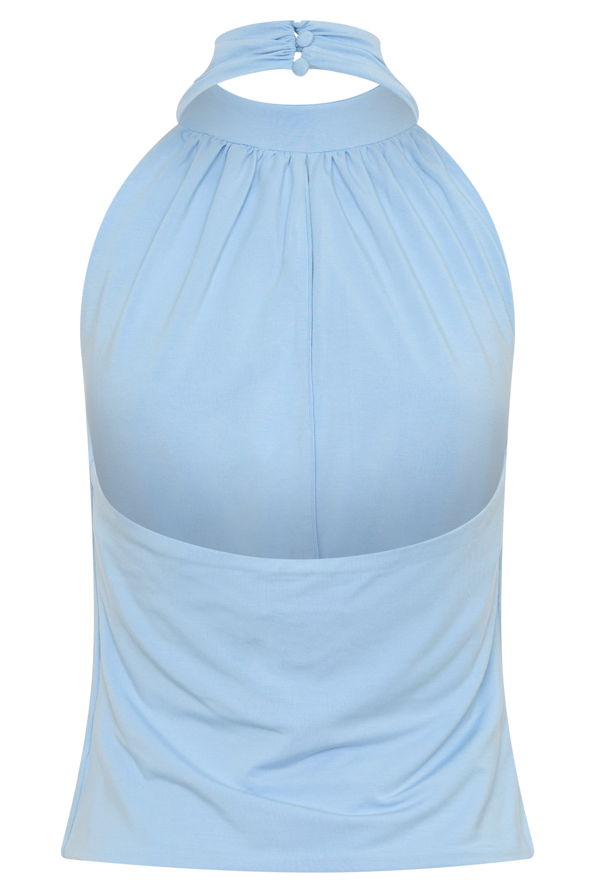 Maki Viscose Sleeveless Halter Top - Blue