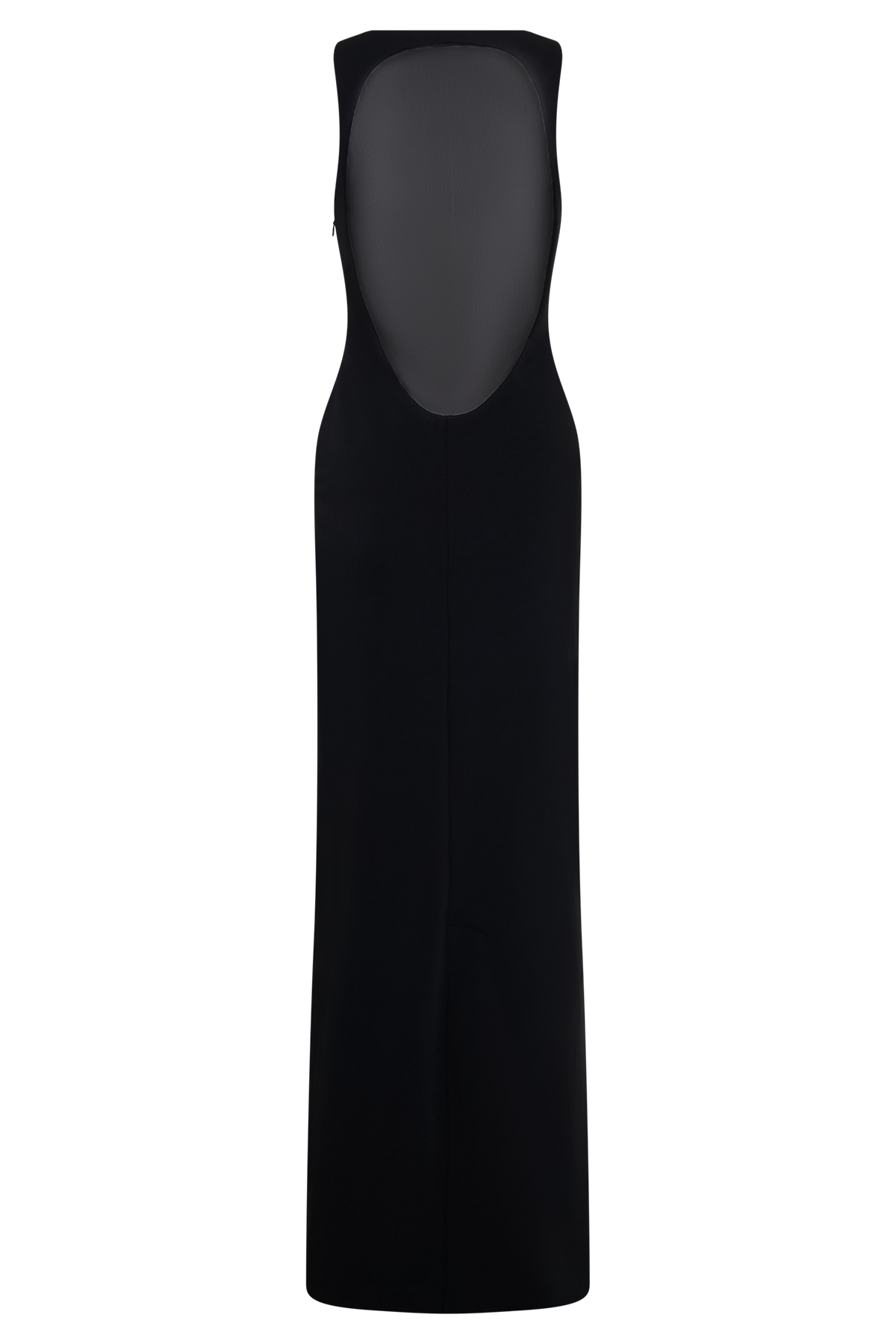 Marlon Crepe And Mesh Maxi Dress - Black