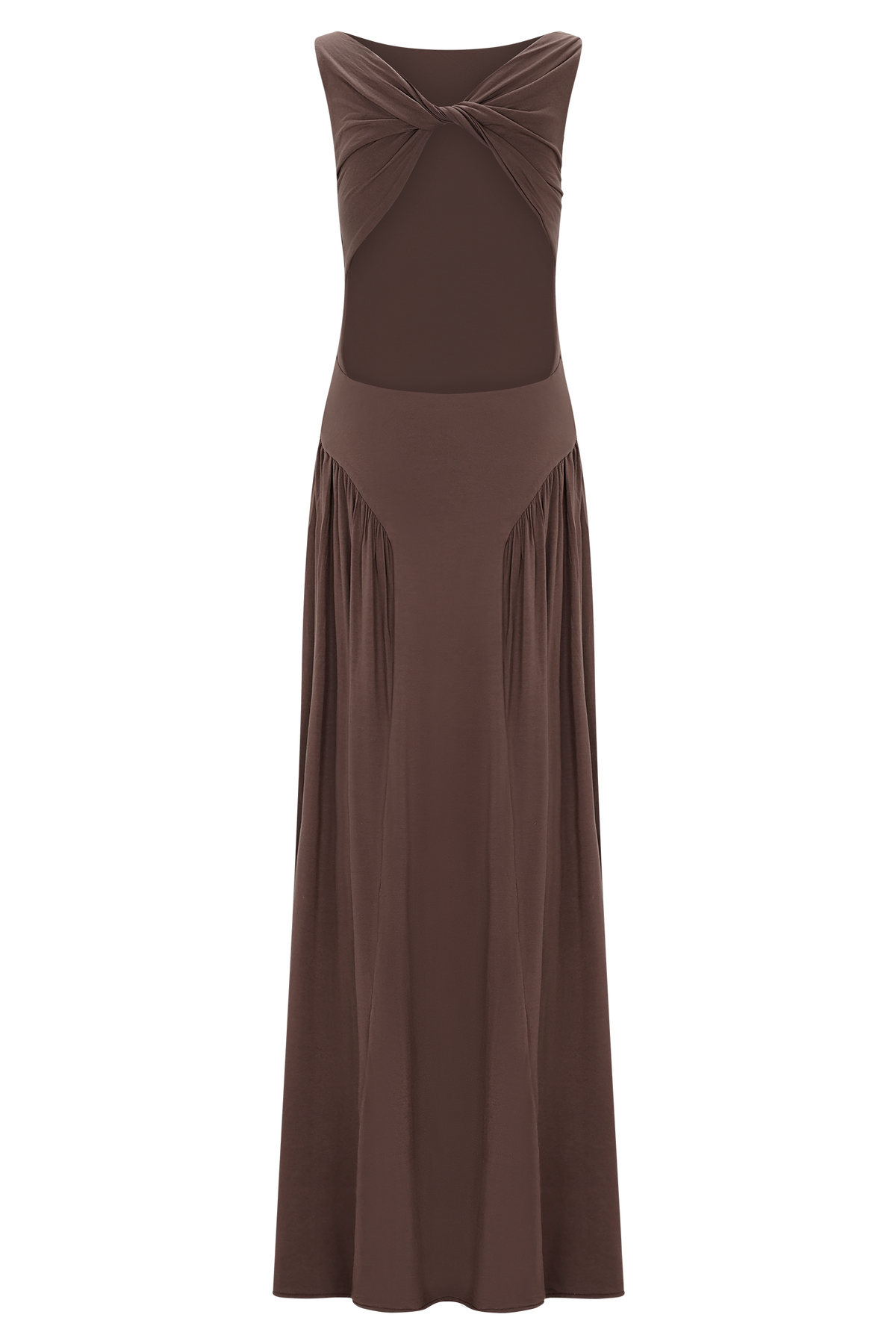 Marnie Modal Sleeveless Maxi Dress - Chocolate