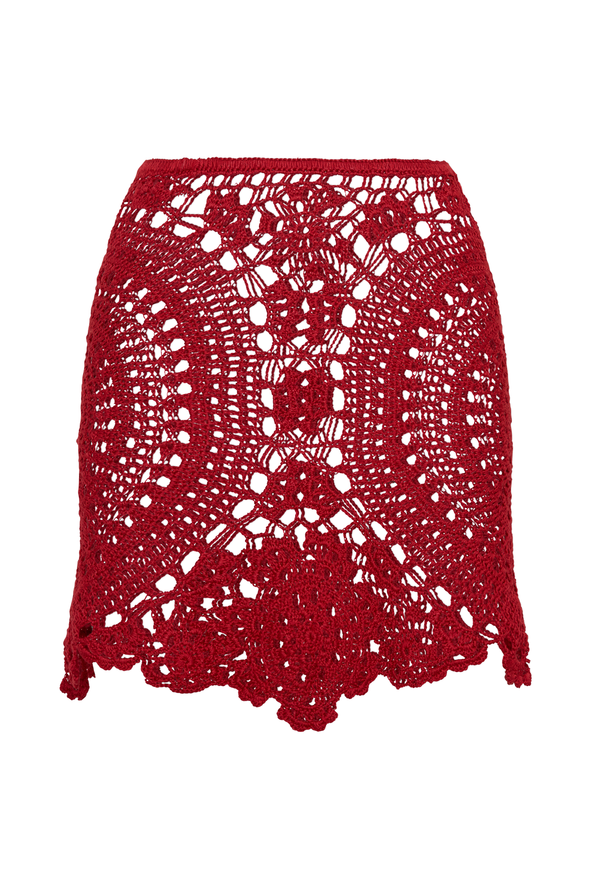 Marvin Crochet Mini Skirt - Red