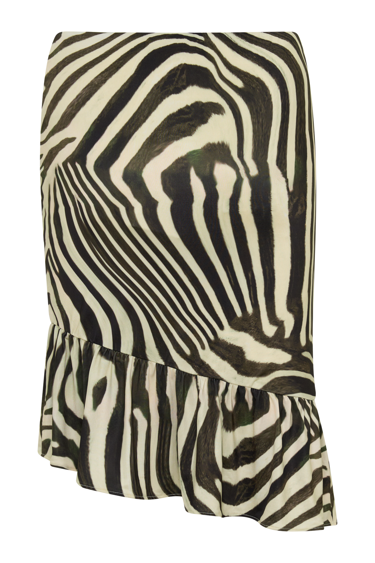 Polina Zebra Printed Midi Skirt - Zebra Print