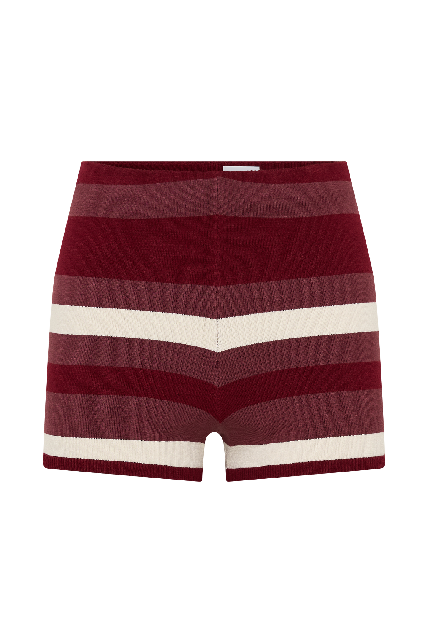 Philly Stripe Knit Short - Burgundy/Cream