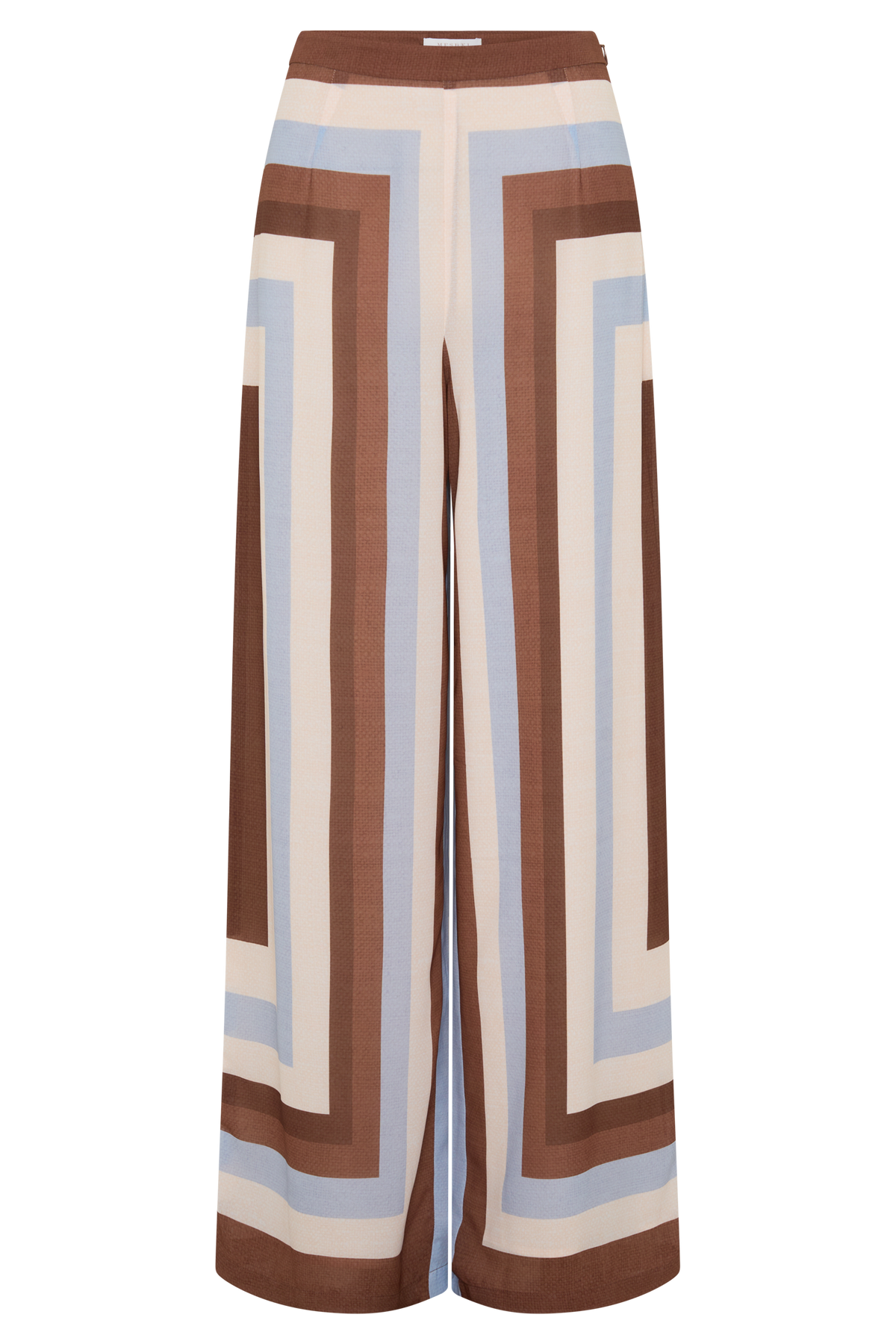 Rachel Chiffon Straight Leg Pants - Blue Stripe