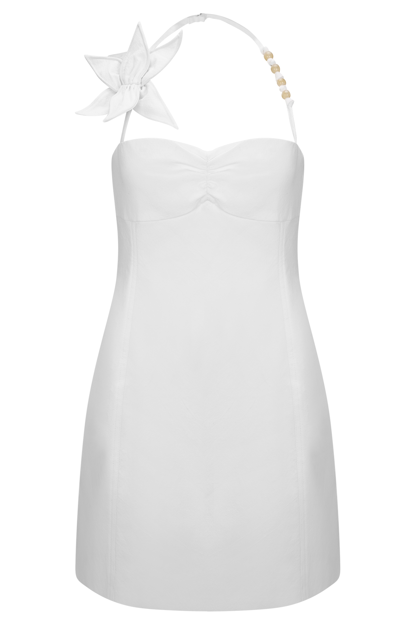 Reyes Cotton Floral Mini Dress - White