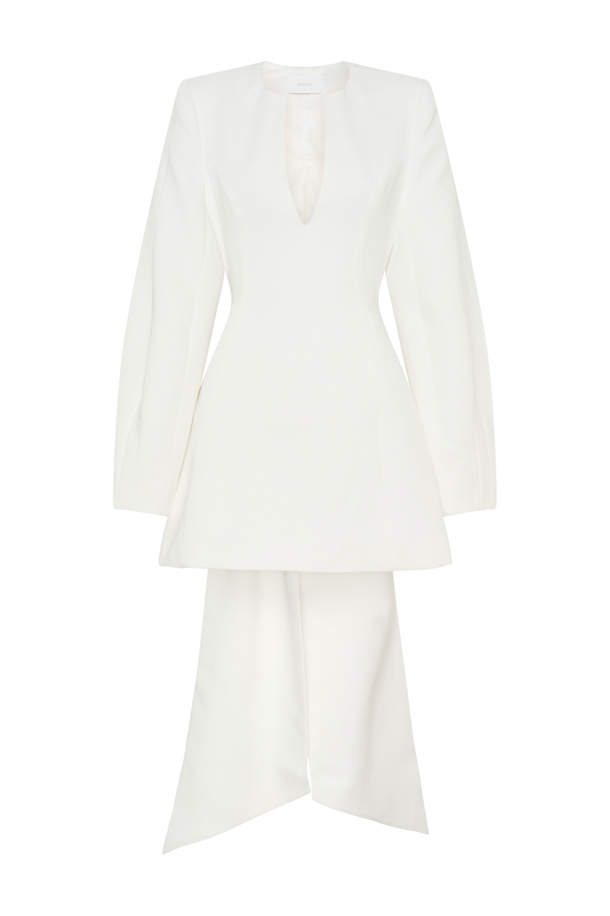 Rosanna Suiting Bow Mini Dress - Ivory