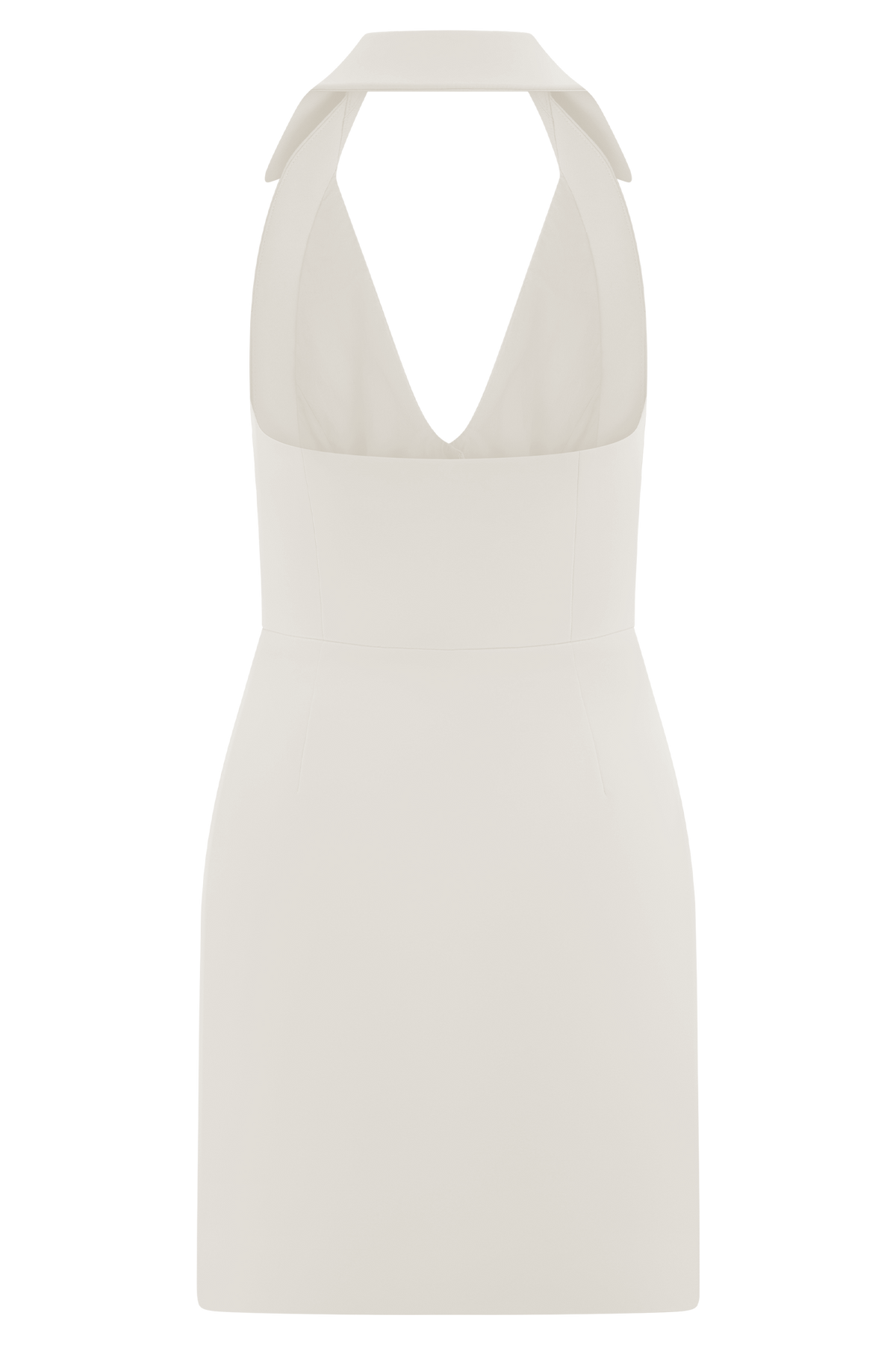 Ruth Cotton Halter Mini Dress - Ivory