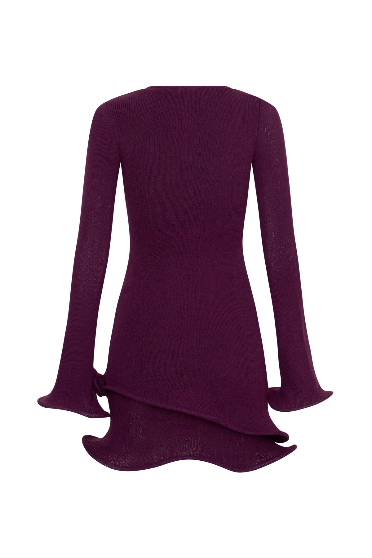 Samira Knit Long Sleeve Mini Dress - Plum