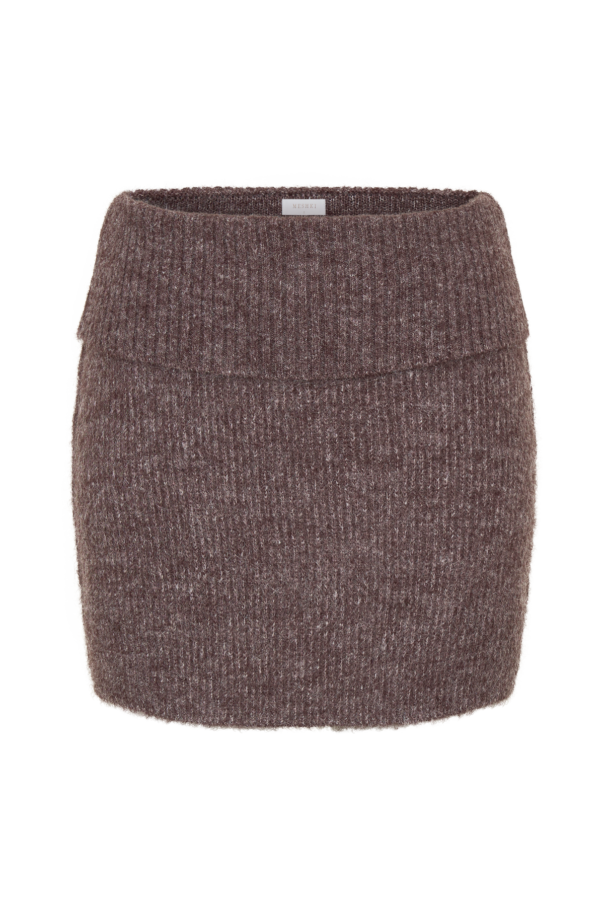 Skylaine Knit Mini Skirt - Brown Marle