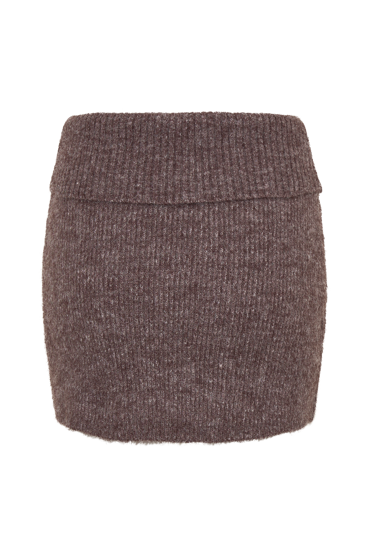 Skylaine Knit Mini Skirt - Brown Marle