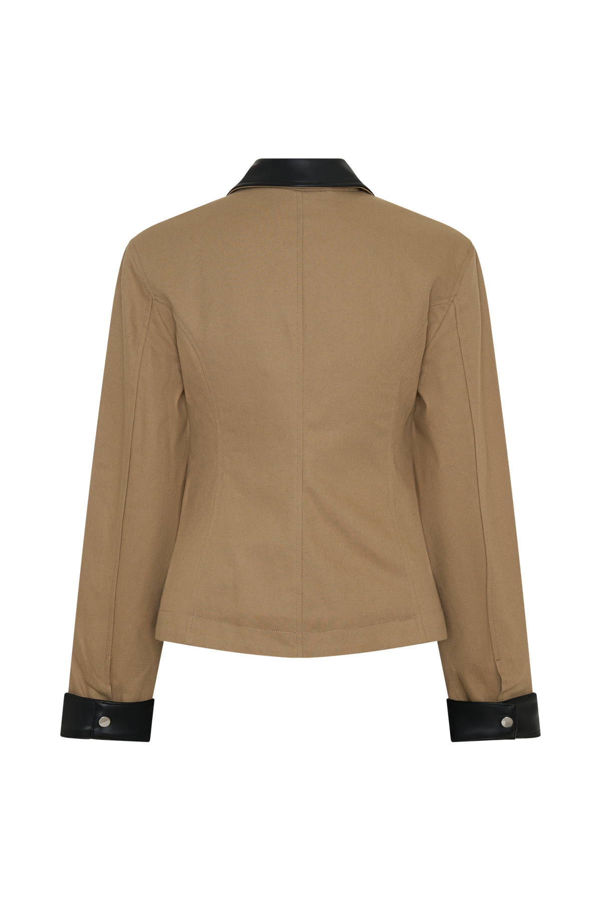 Solange Zip Up Collared Jacket - Natural