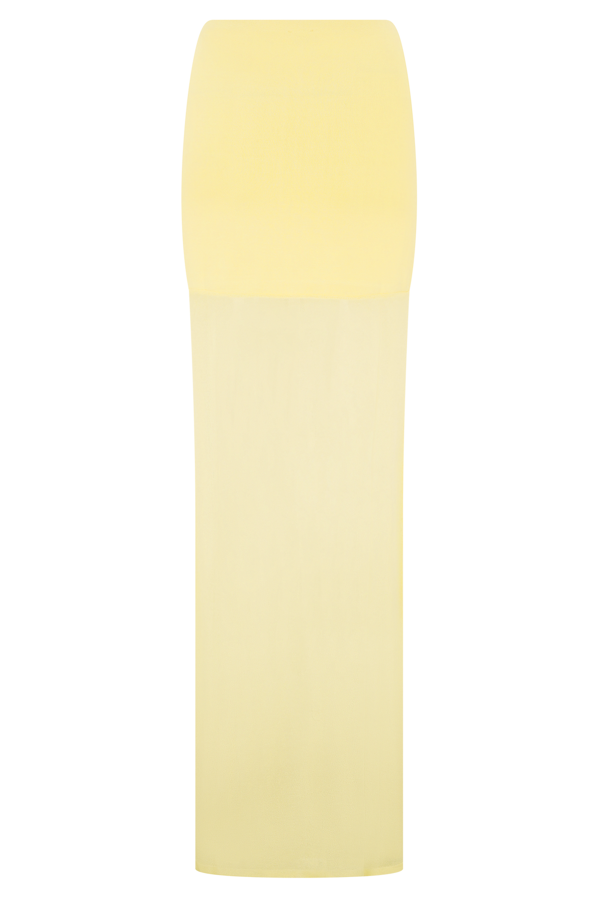 Tanyel Sheer And Bandage Knit Maxi Skirt - Lemon