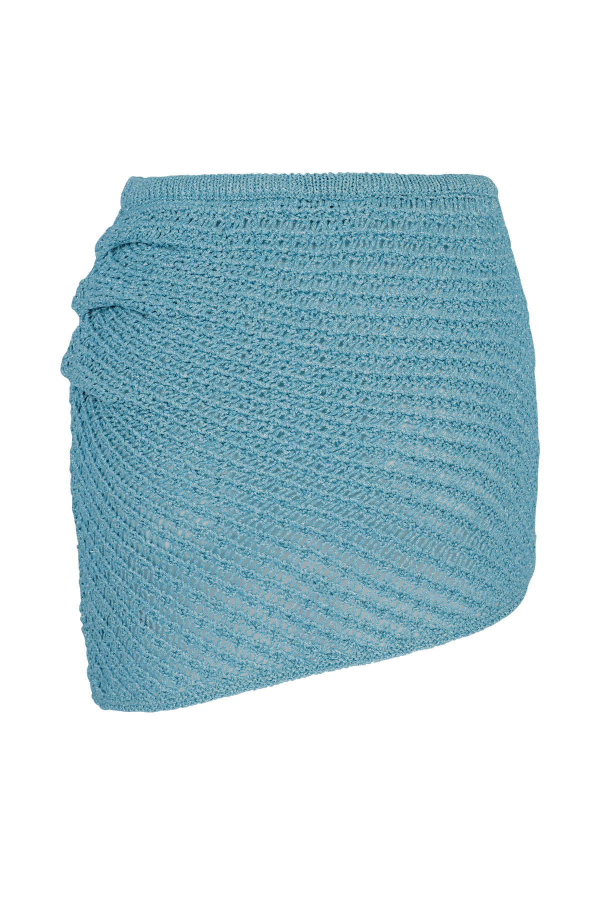 Waverley Metallic Knit Mini Skirt - Blue