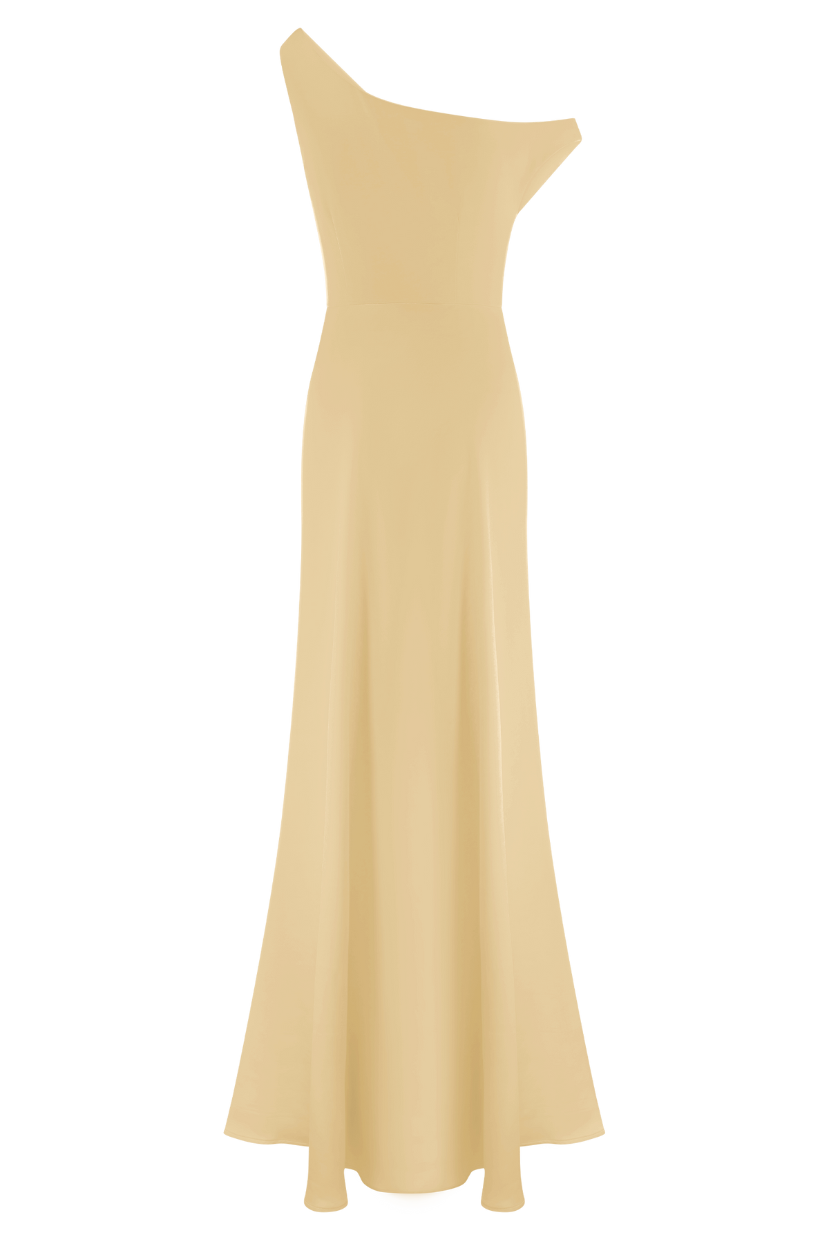 Jacinta One Shoulder Maxi Dress - Pastel Lemon