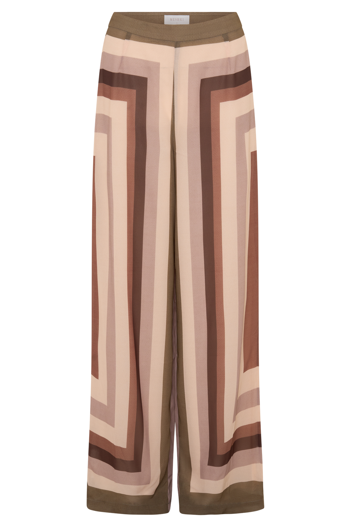 Rachel Chiffon Straight Leg Pants - Multi Stripe