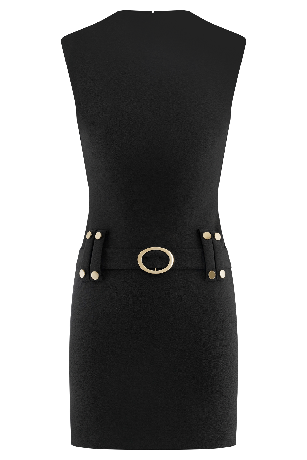 Scheana Stretch Crepe Mini Dress - Black