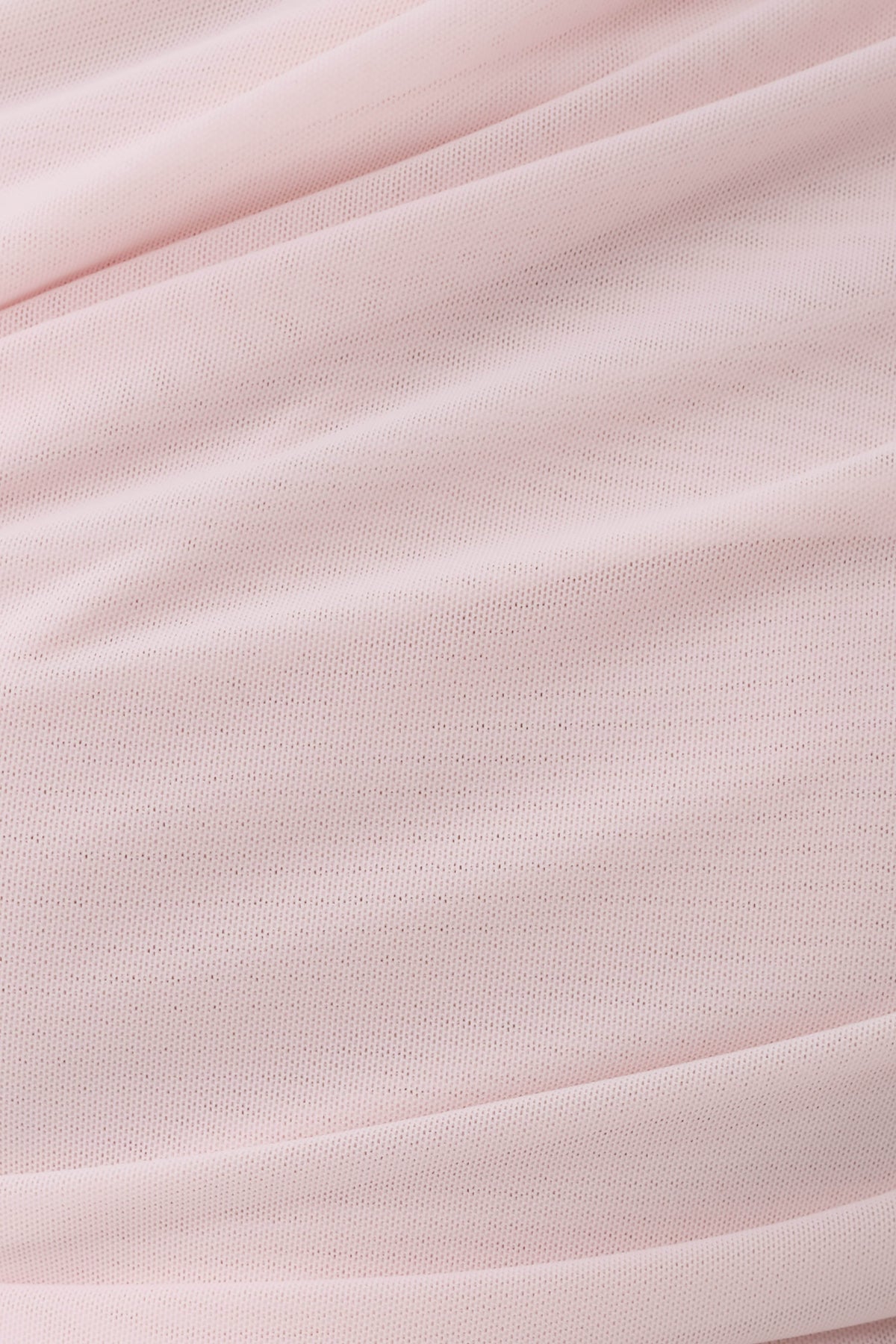 Arina Fluid Loose Neck Jersey Mesh Top - Pale Pink