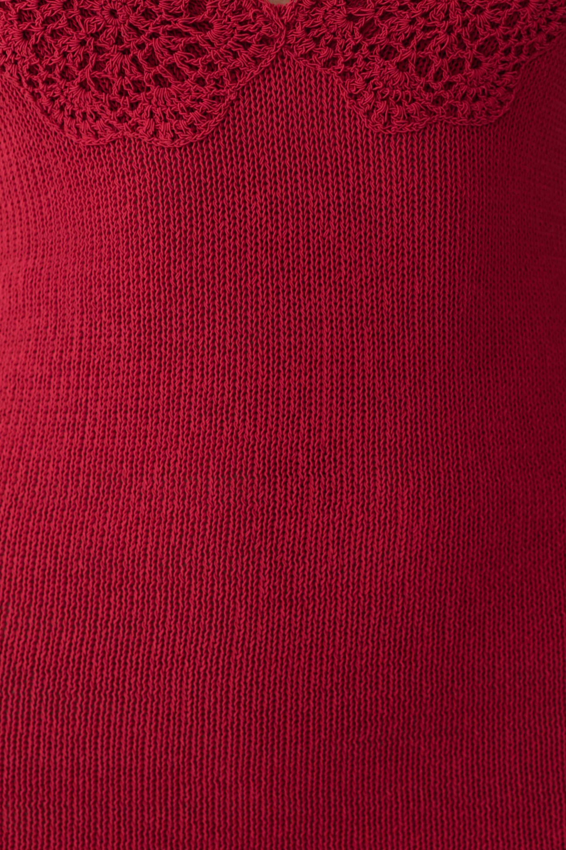 Bohdie Crochet Halter Mini Dress - Pomegranate #7