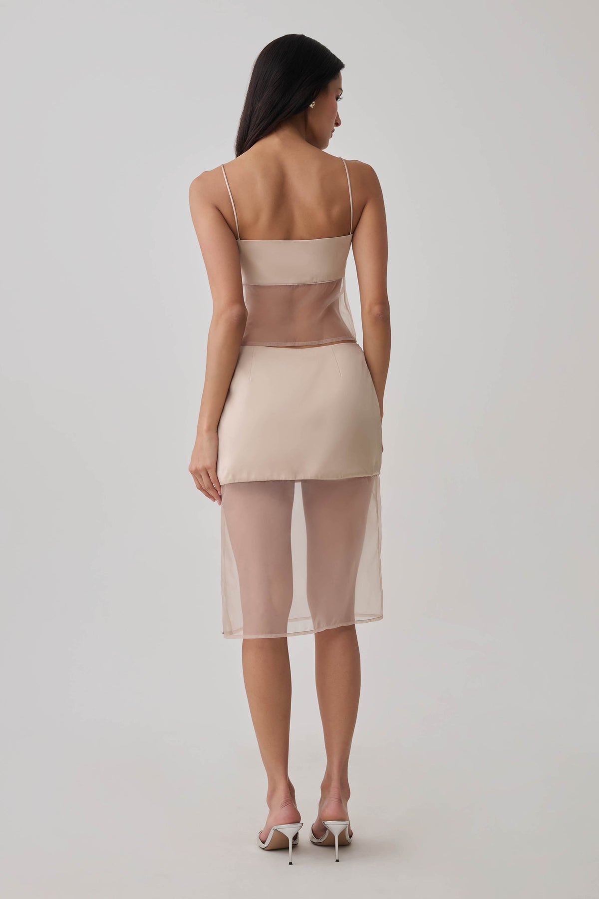 Claudia Sheer Sleeveless Top - Sand