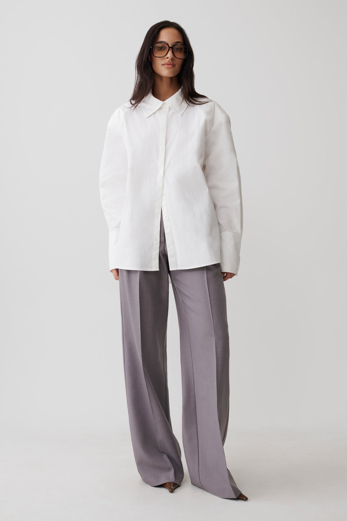 Rosalind Button Back Cotton Shirt - White