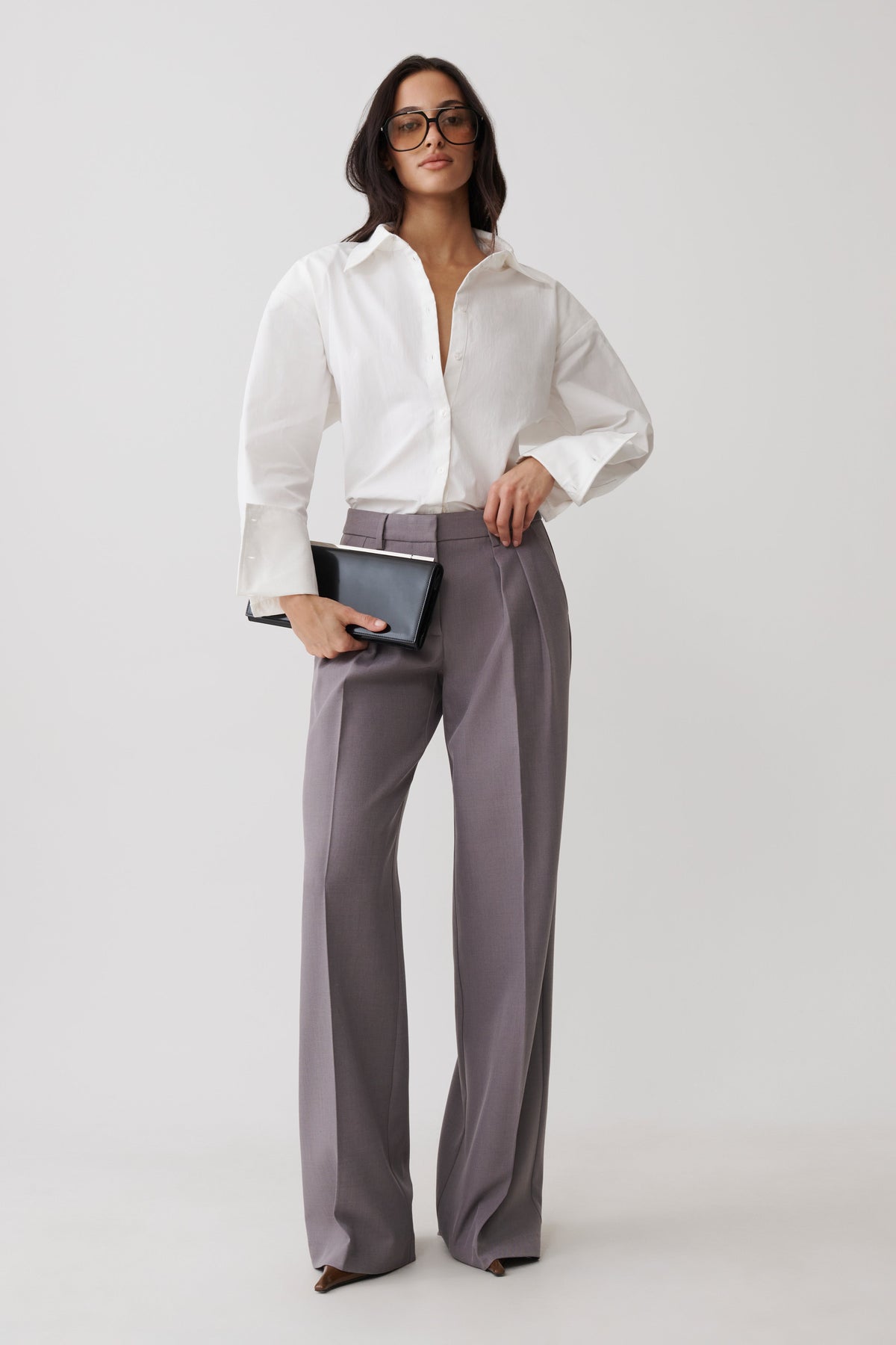 Rosalind Button Back Cotton Shirt - White #12