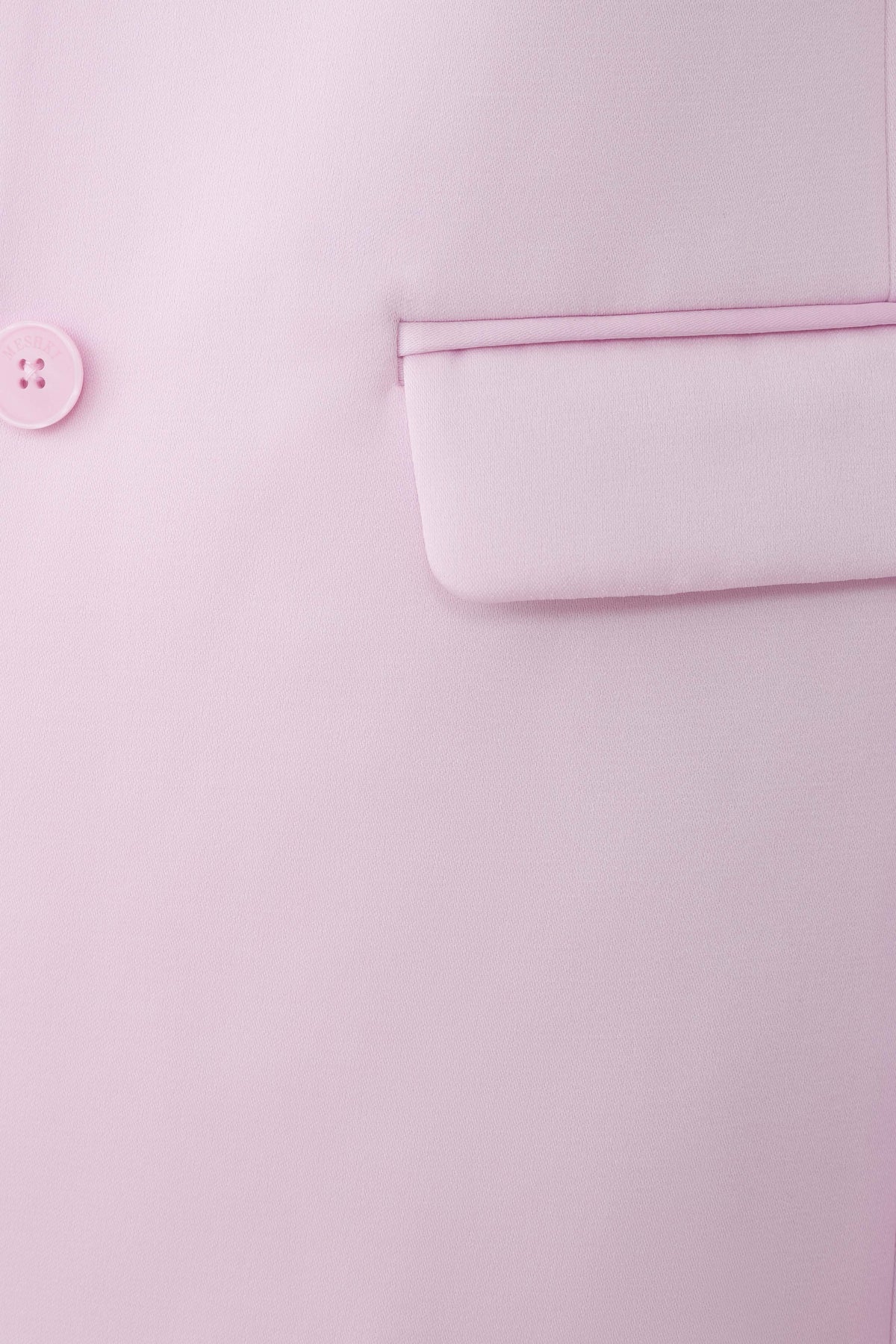 Alicia Structured Satin Blazer - Baby Pink #7