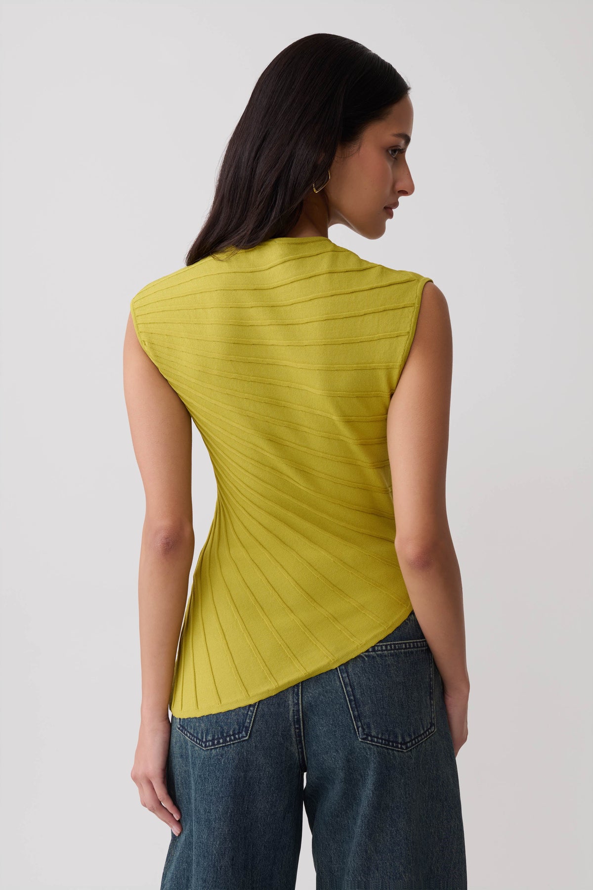 Marylee Knit Ribbed Sleeveless Top - Olive