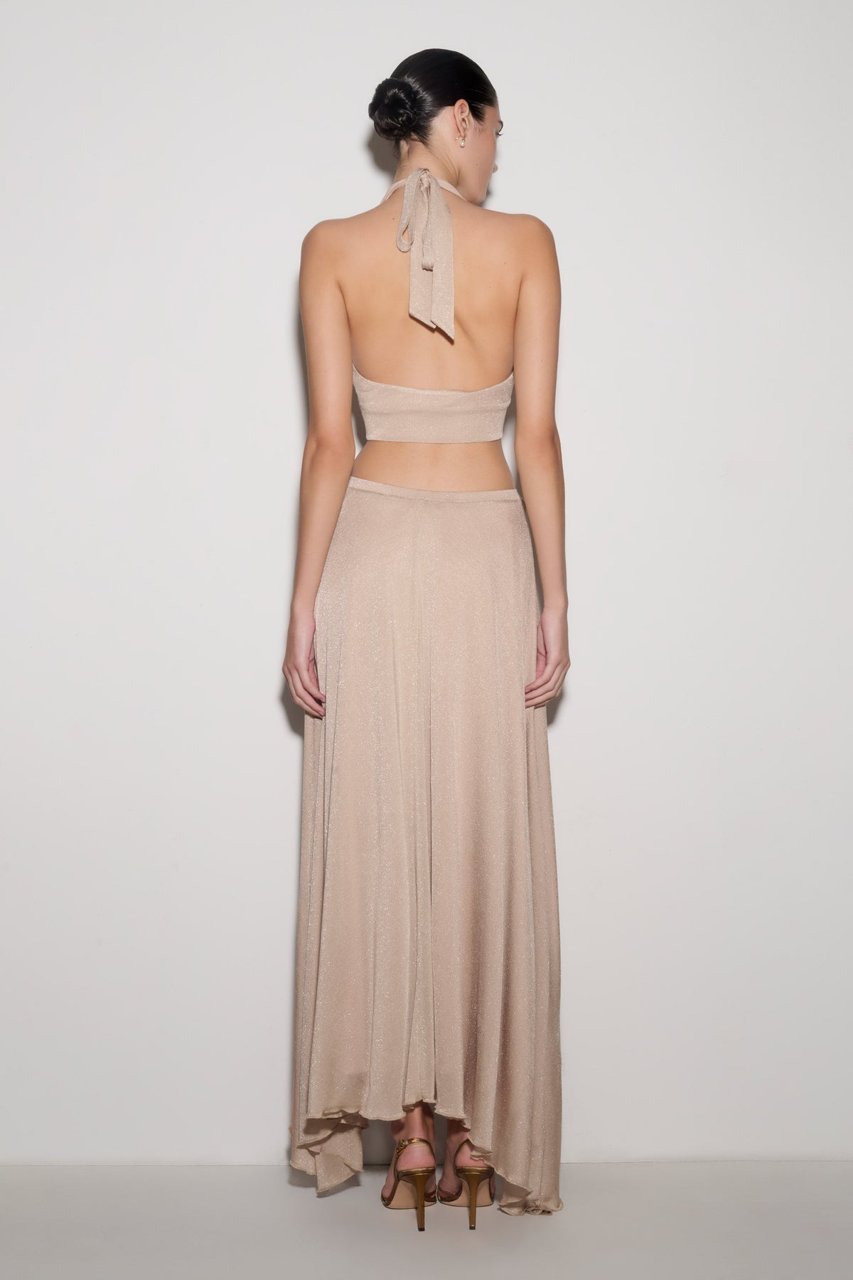 Nola Lurex Maxi Skirt - Gold #2