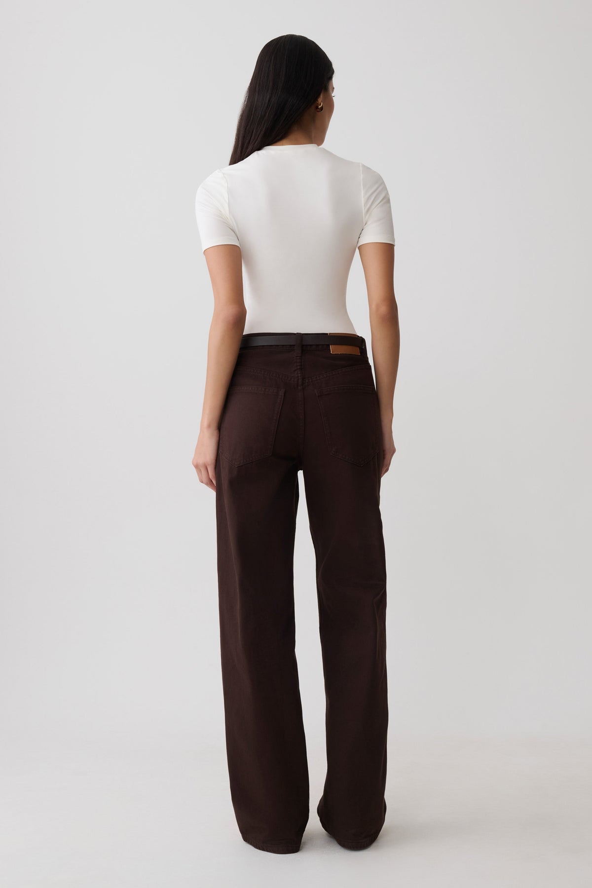 Janelle High V Neck Short Sleeve Top - Ivory