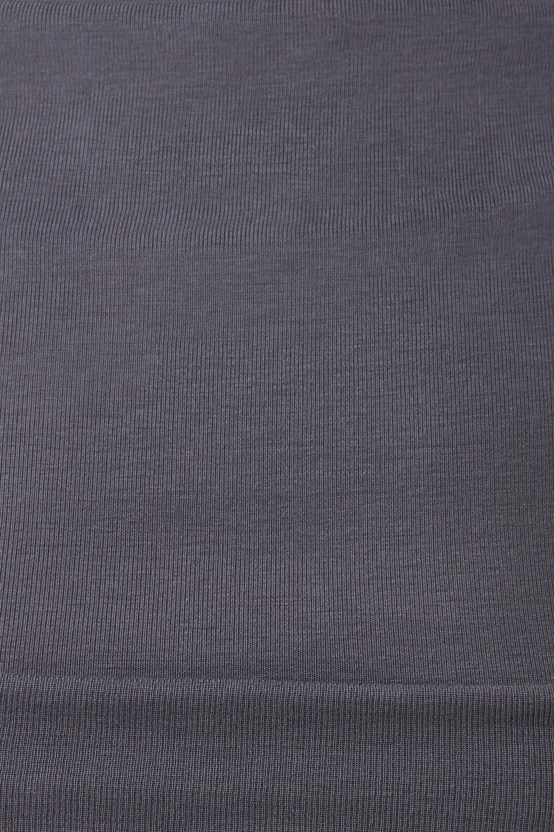 Anfie High Neck Top With Piping Detail - Grey #7