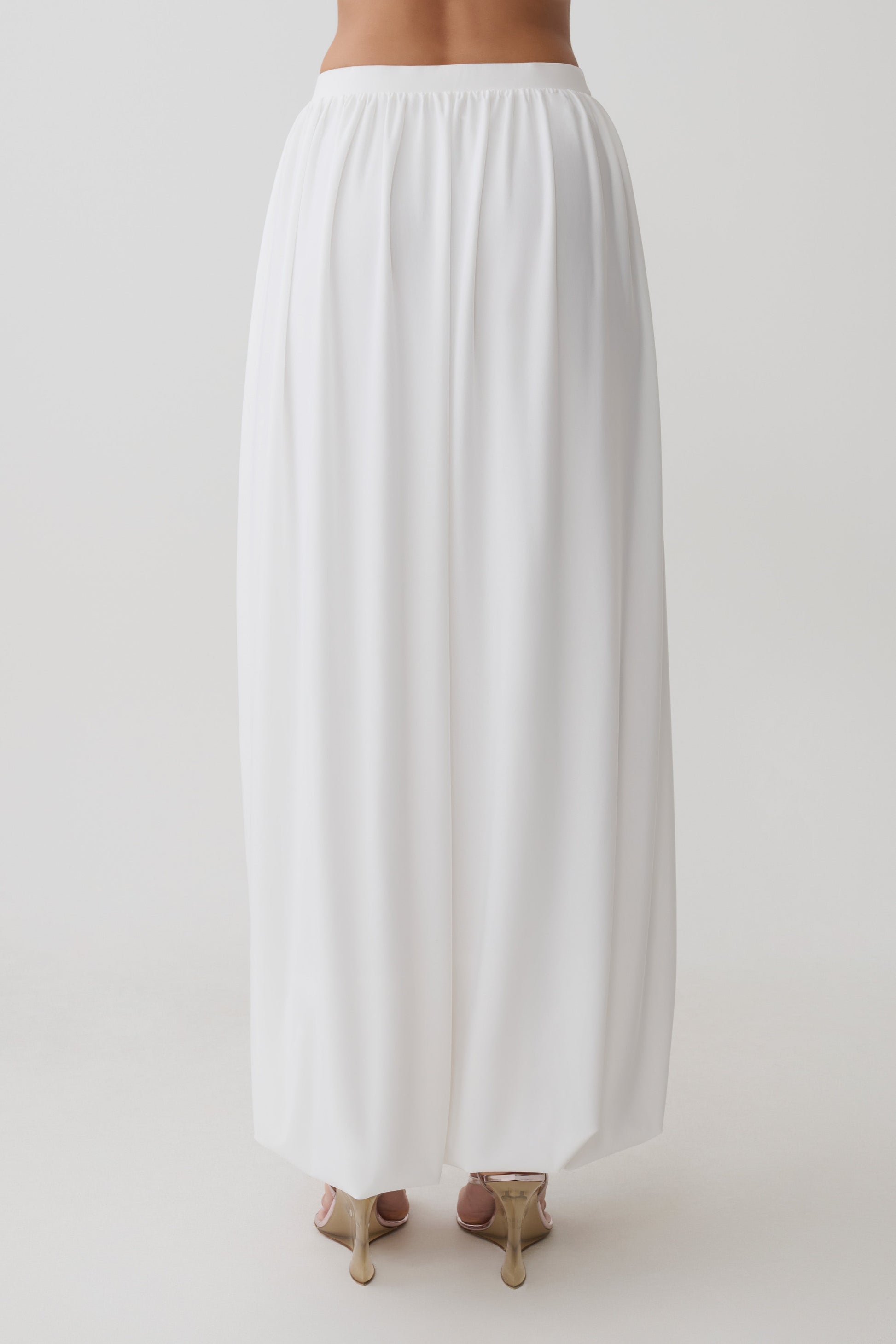 Banks Bubble Hem Midi Skirt - White #4