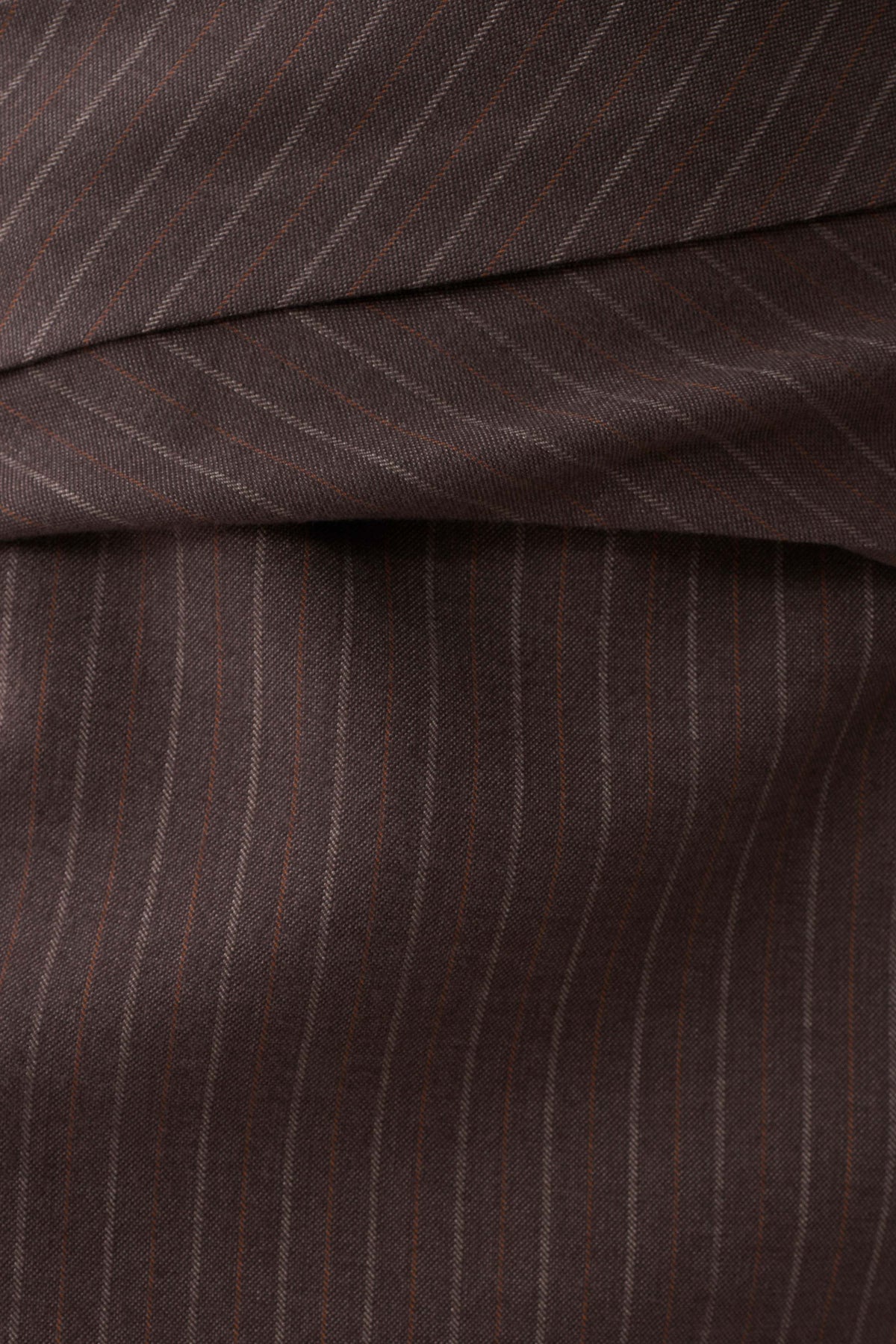 Phoebe Draped Mini Skirt - Brown Stripe #6