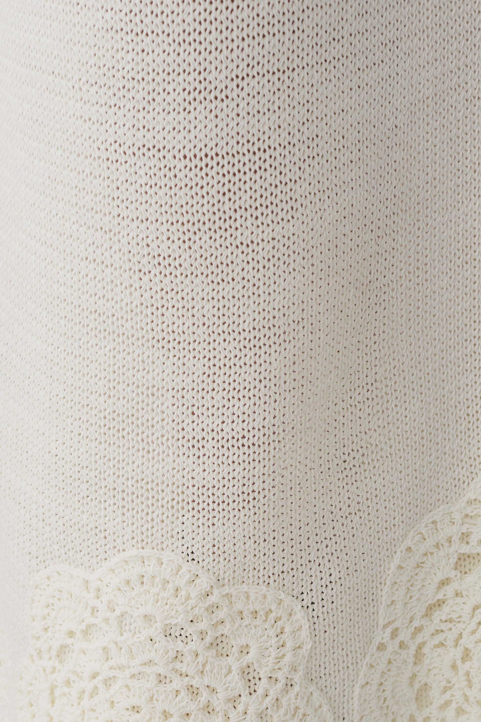Salley Crochet Halter Longline Top - Ivory #7