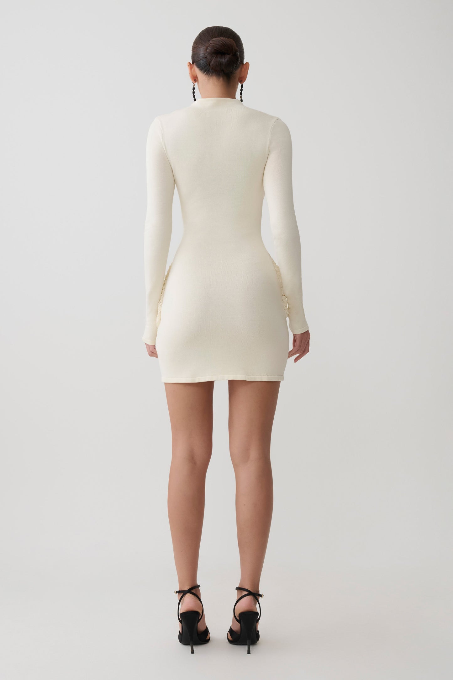 Grayson Knit Chiffon Mini Dress - Buttercream