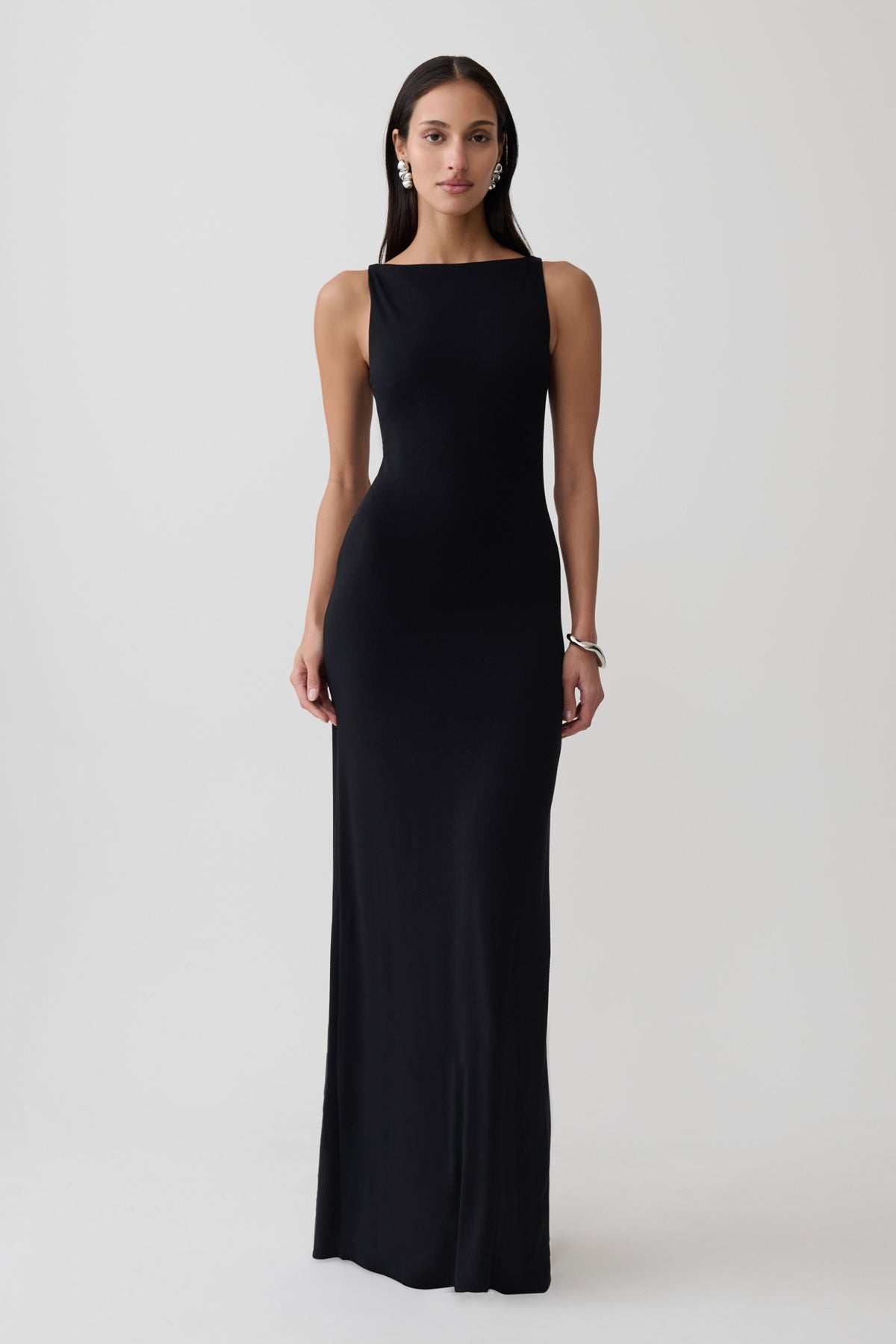 Yura Backless Twist Maxi Dress - Black #5