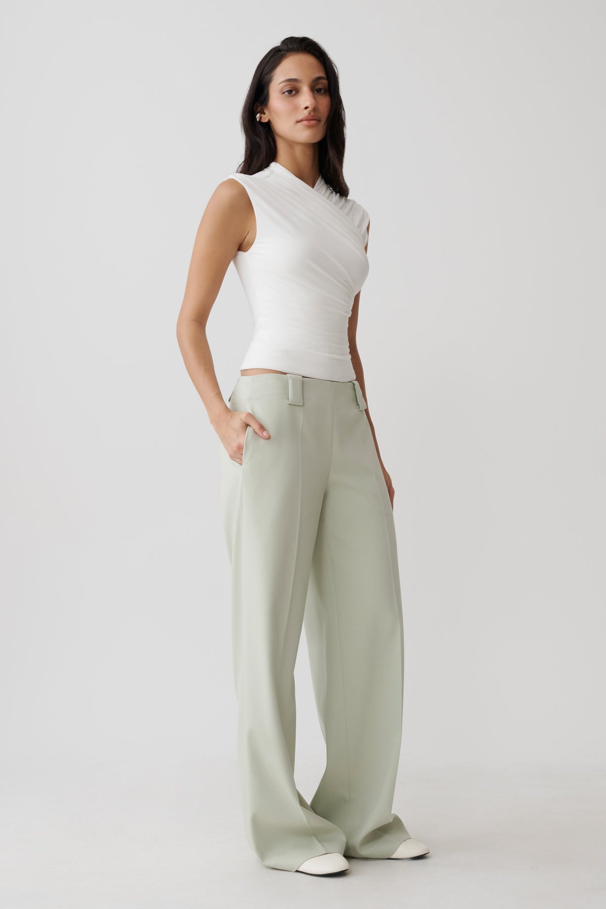 Kilo Crossover Jersey Top - White