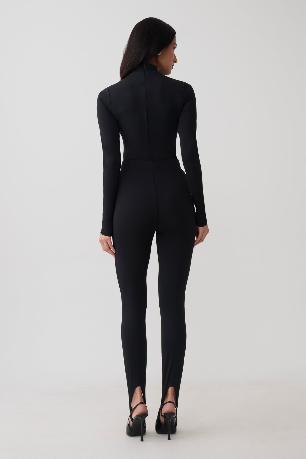 Almira Jersey Stirrup Leggings - Black #4