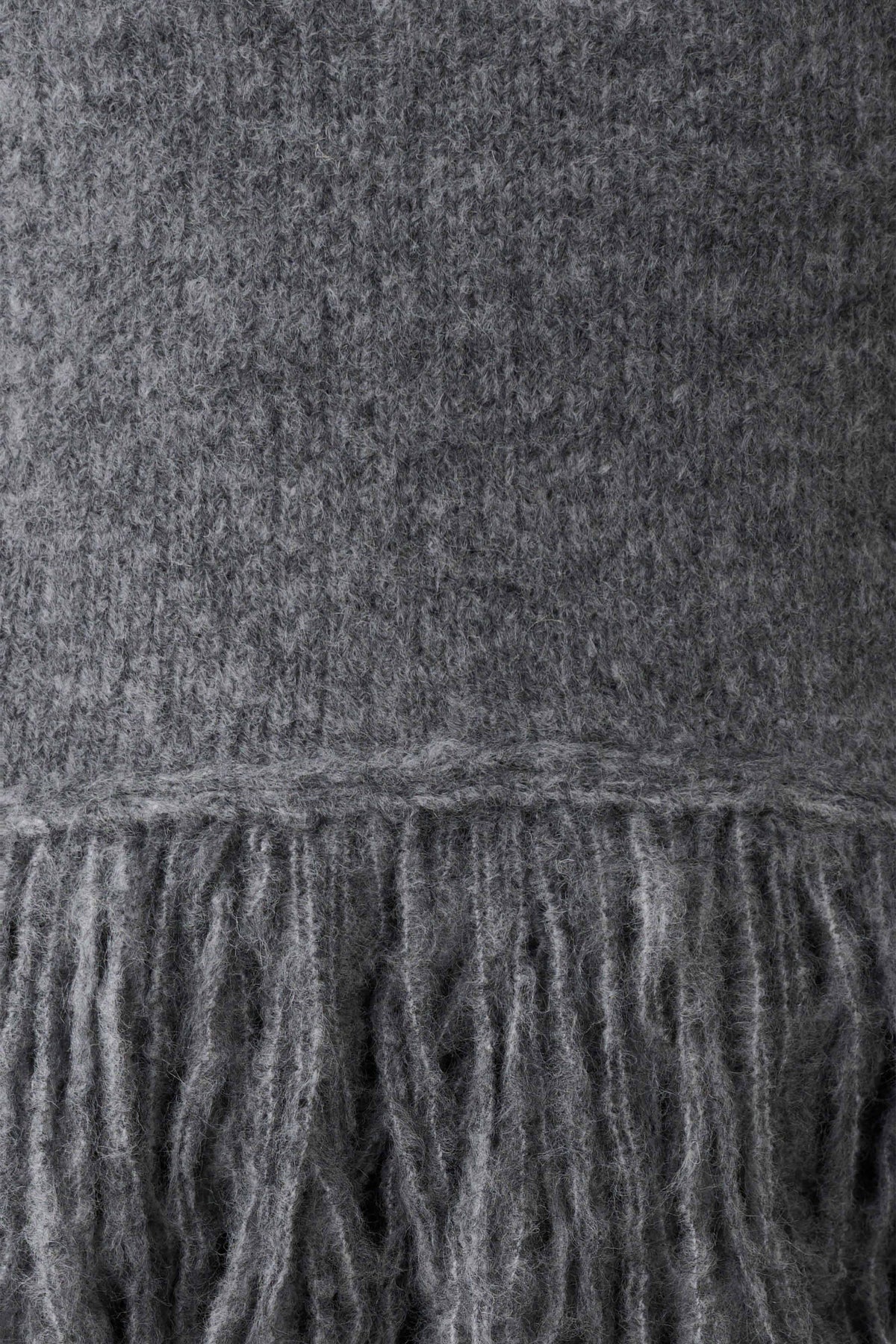 Sammie Fringe Knit Top - Charcoal #9