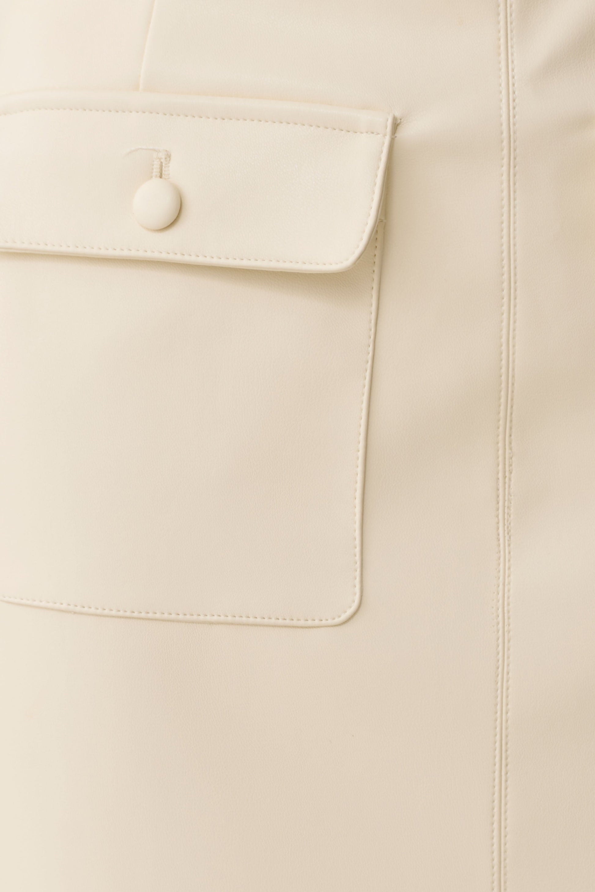Winslet Faux Leather Maxi Skirt - Bone #9