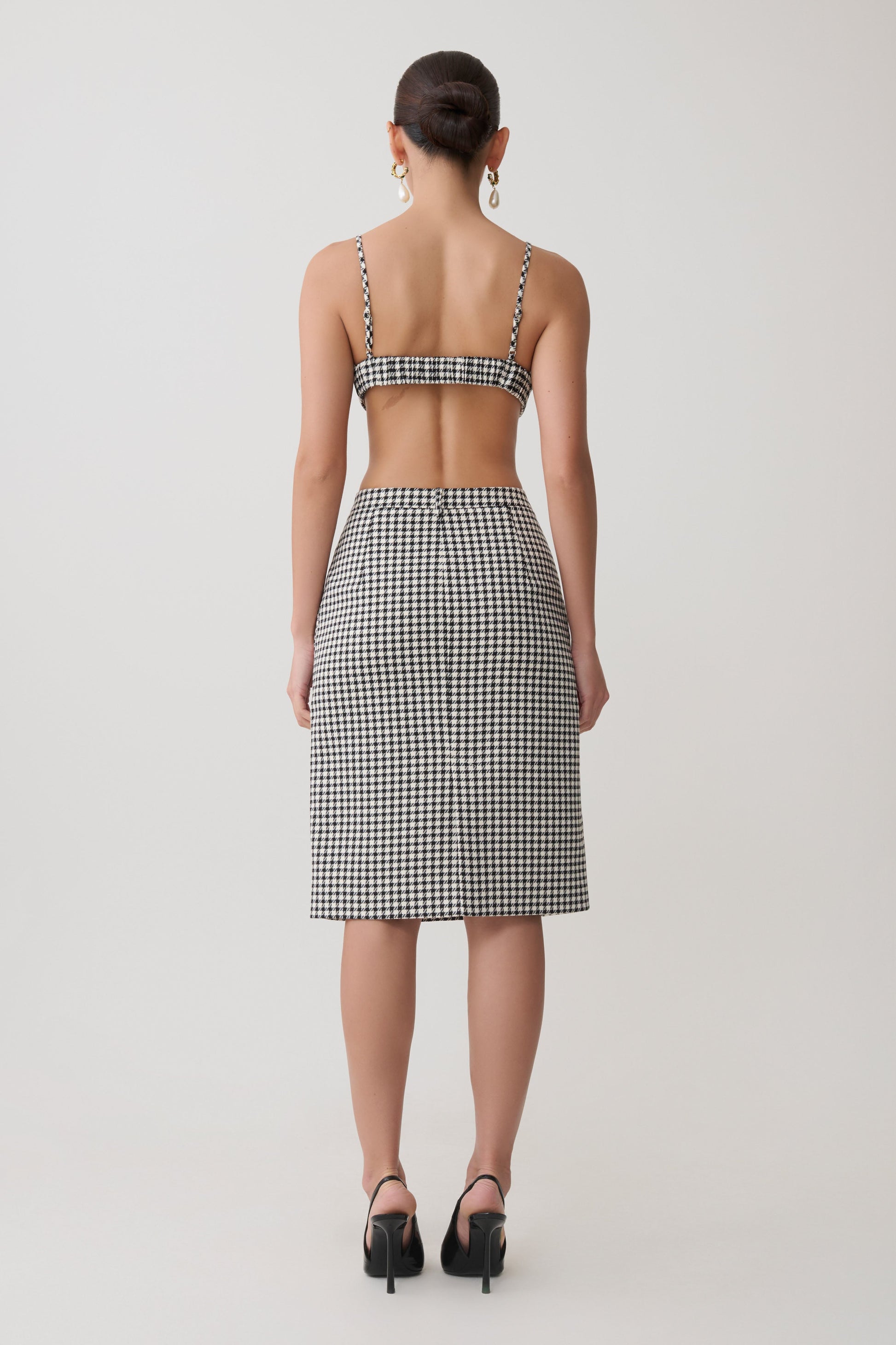 Amelie Tweed Bralette - Houndstooth #5